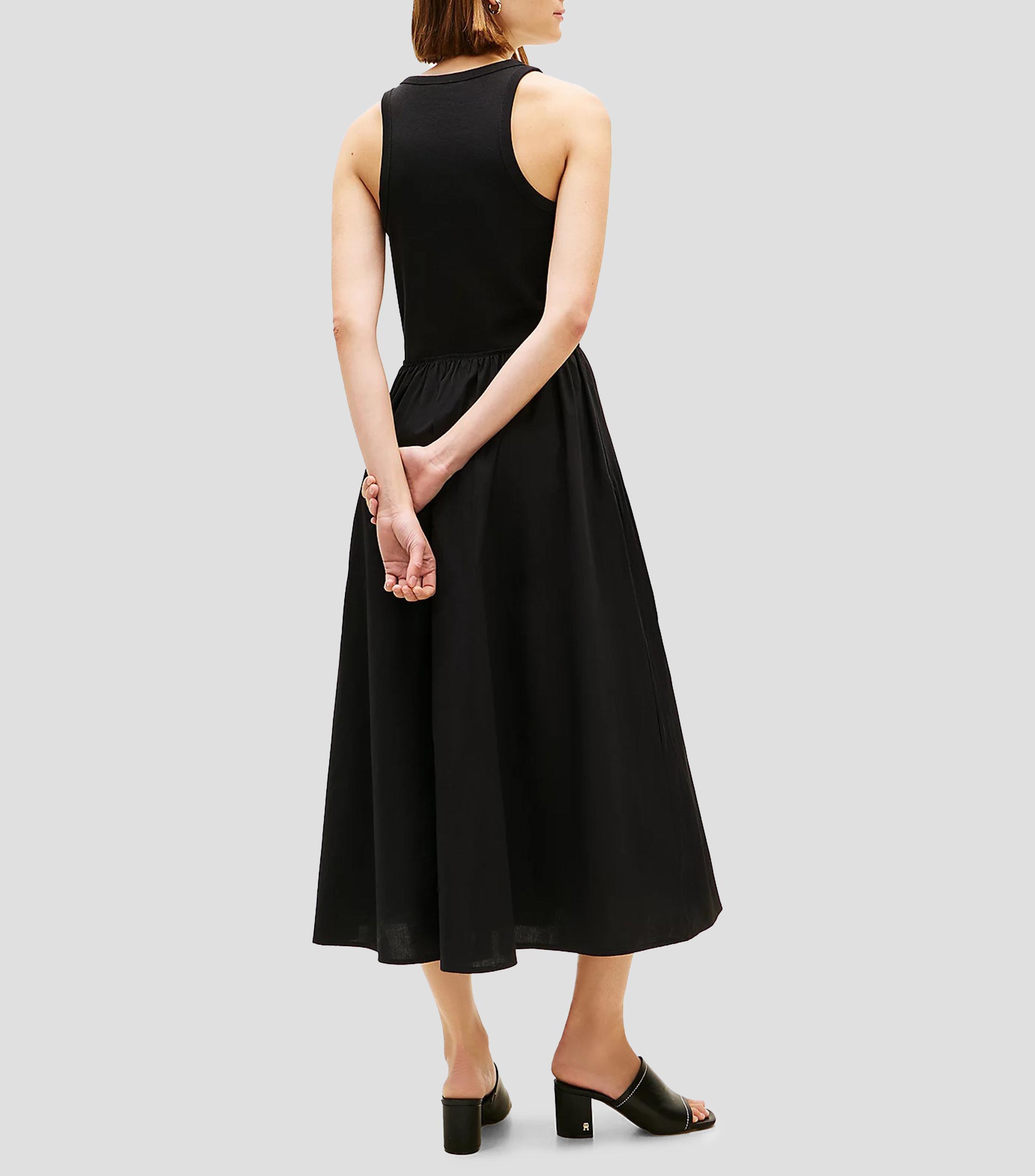 Vestido largo liso Mujer