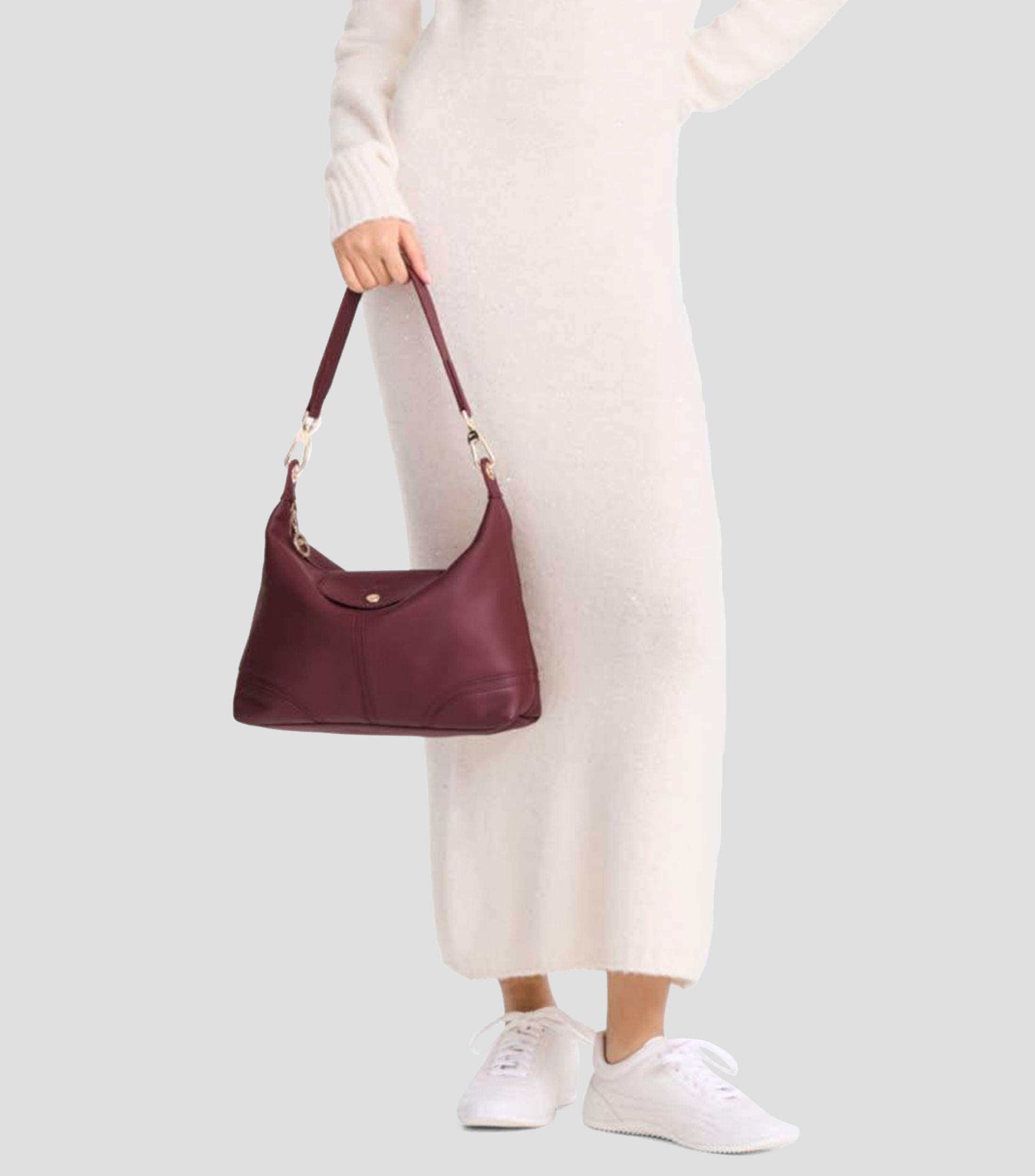 Bolsa shoulder Le Pliage Xtra en piel café terracota lisa Mujer