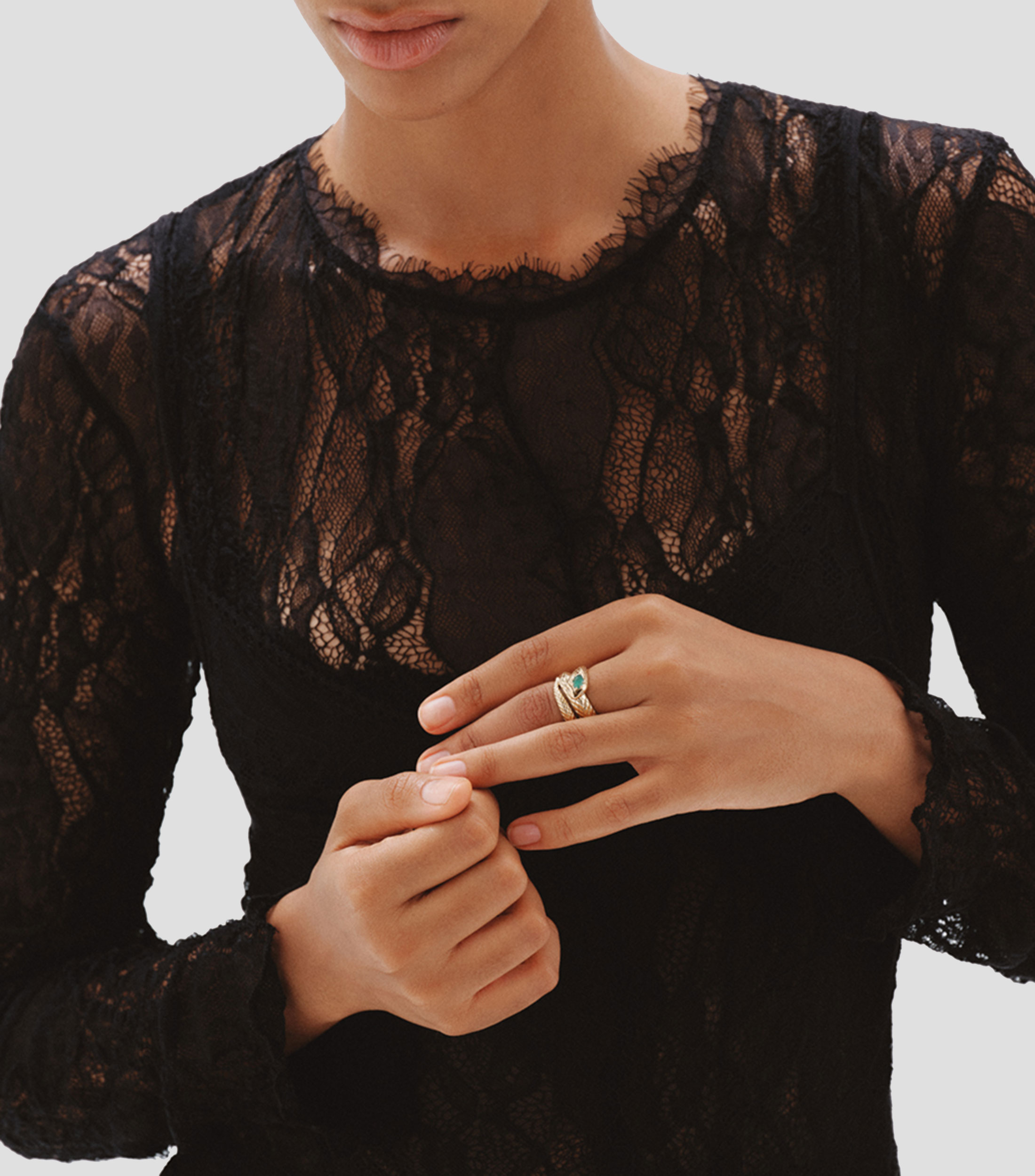 Anillo en Plata .925 con ónix Serpiente Mujer