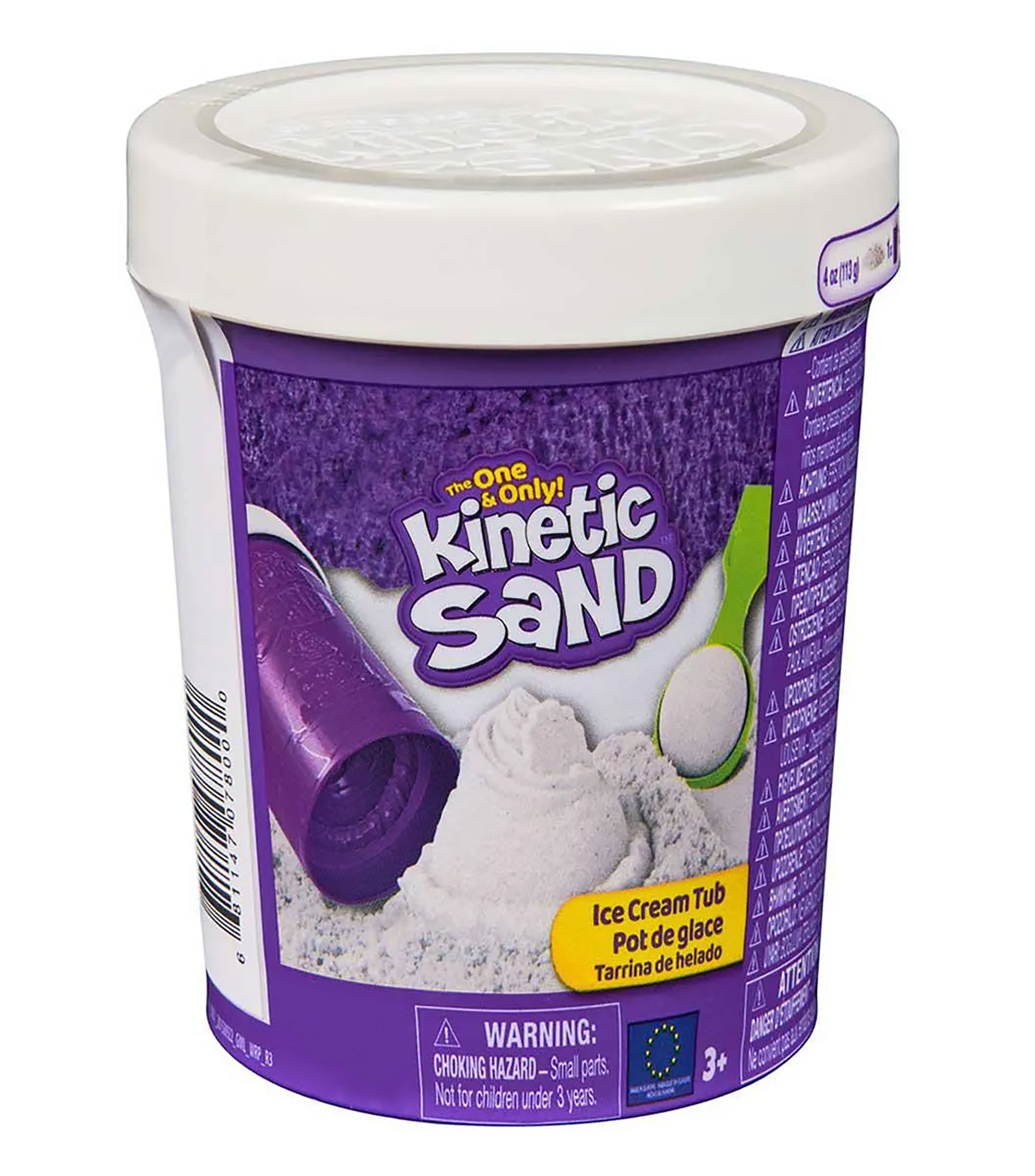 Kinetic Sand Ice Cream Tub Nieve Blanca