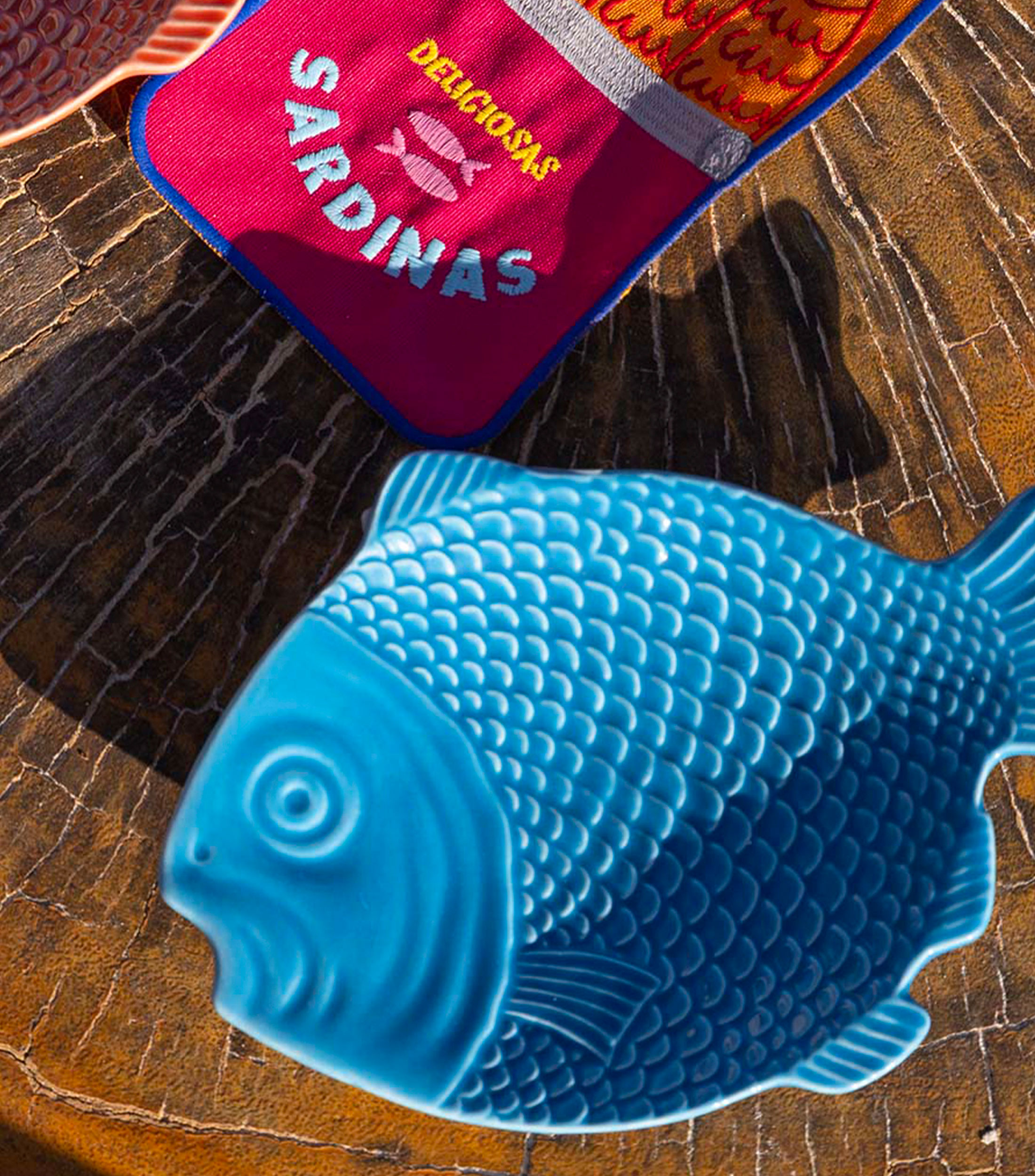 Set de 4 Rabaneras La Mar, Pez turquesa