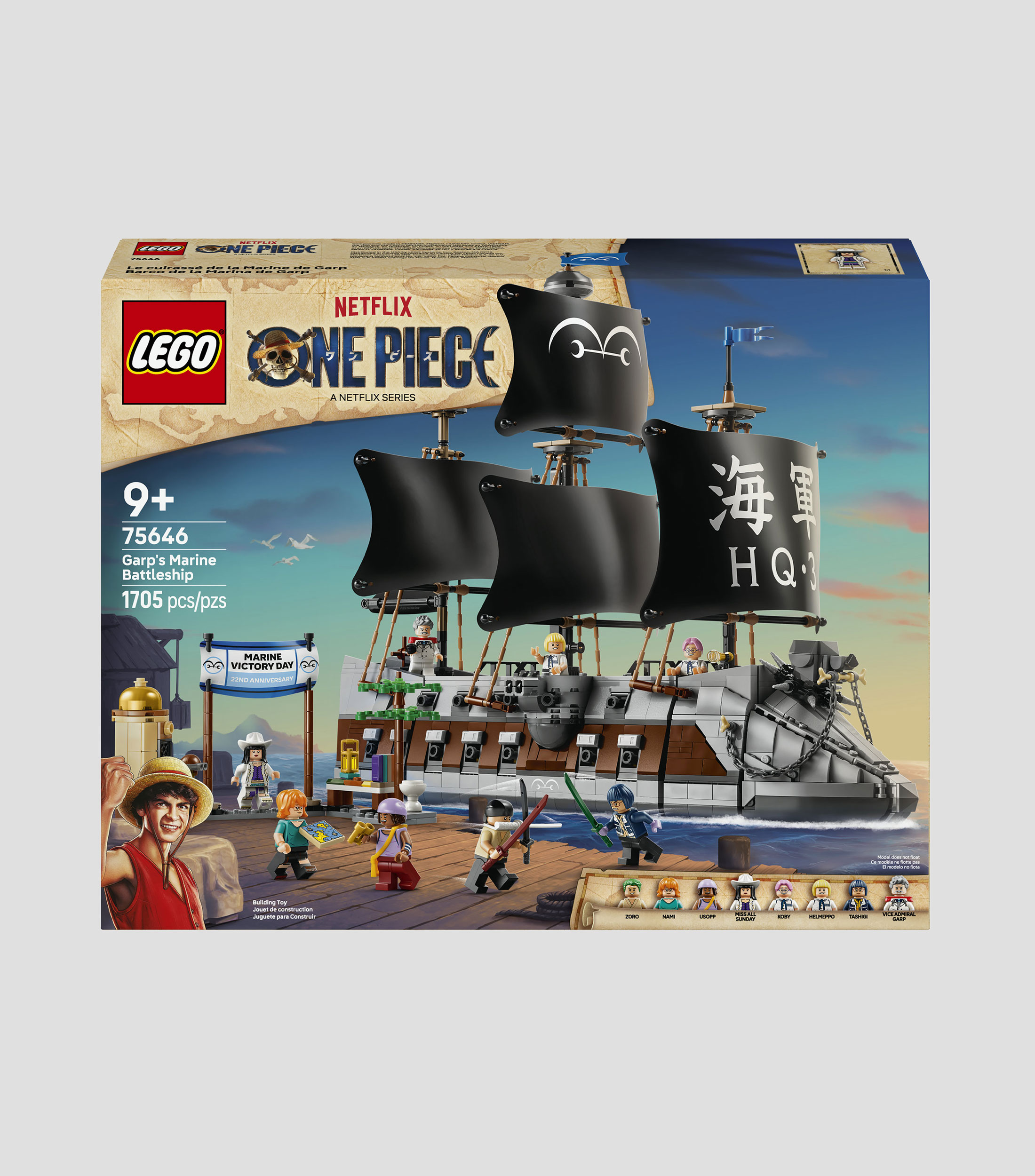 Lego One Piece Barco de la Marina de Garp 75646