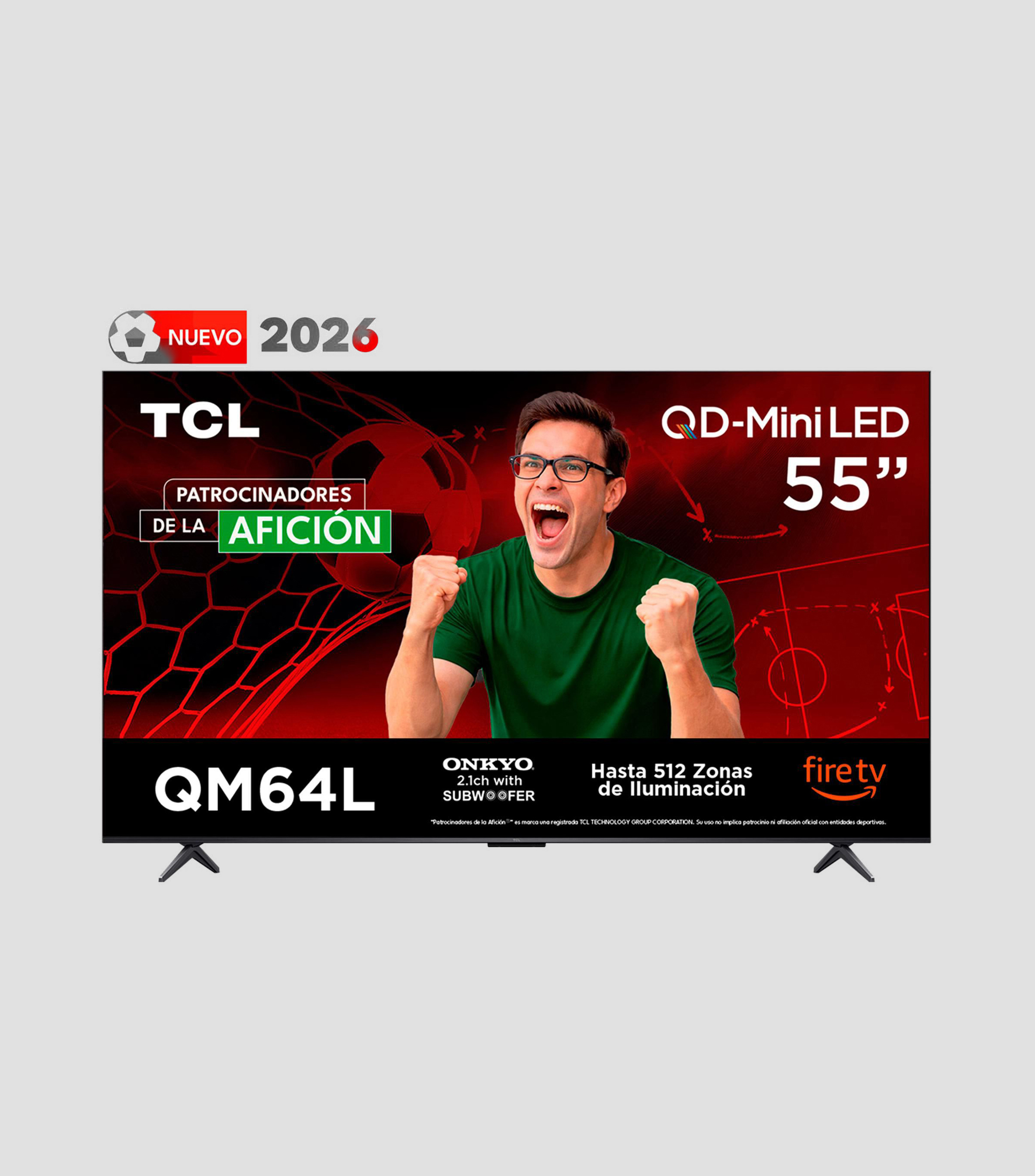 Pantalla 55 Pulgadas Plana Mini-LED 4K Fire TV 55QM64L