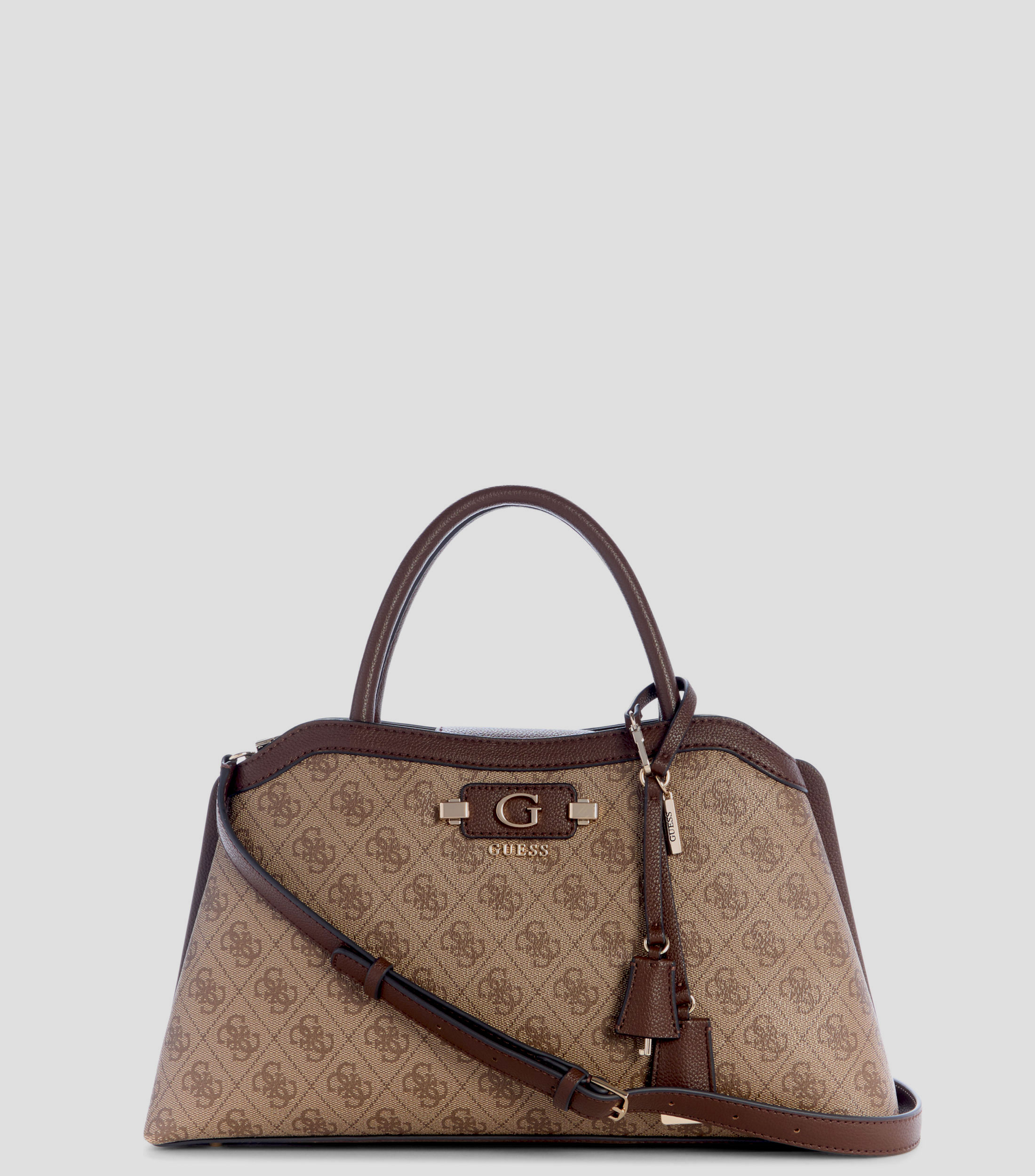 Bolsa satchel café Lindsey Girlfriend estampada Mujer