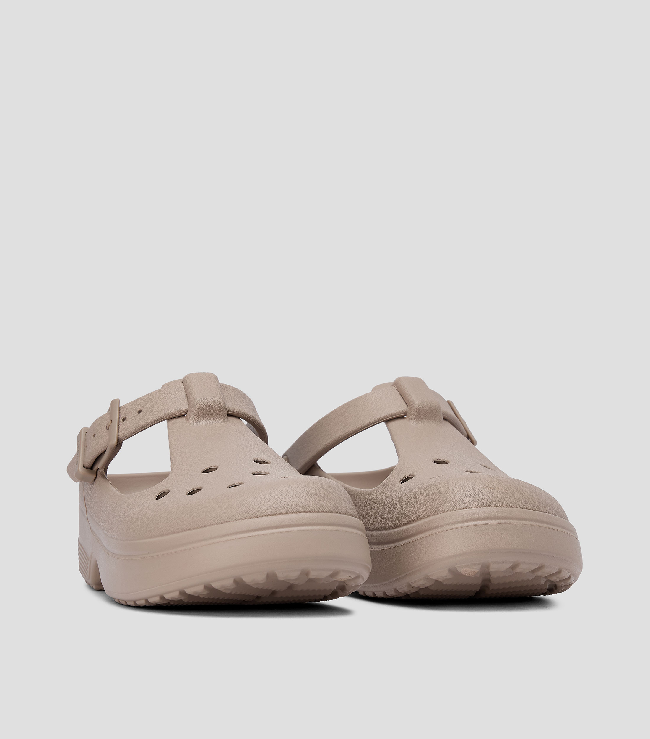 Sandalias Clog Mary Jane lisas Mujer
