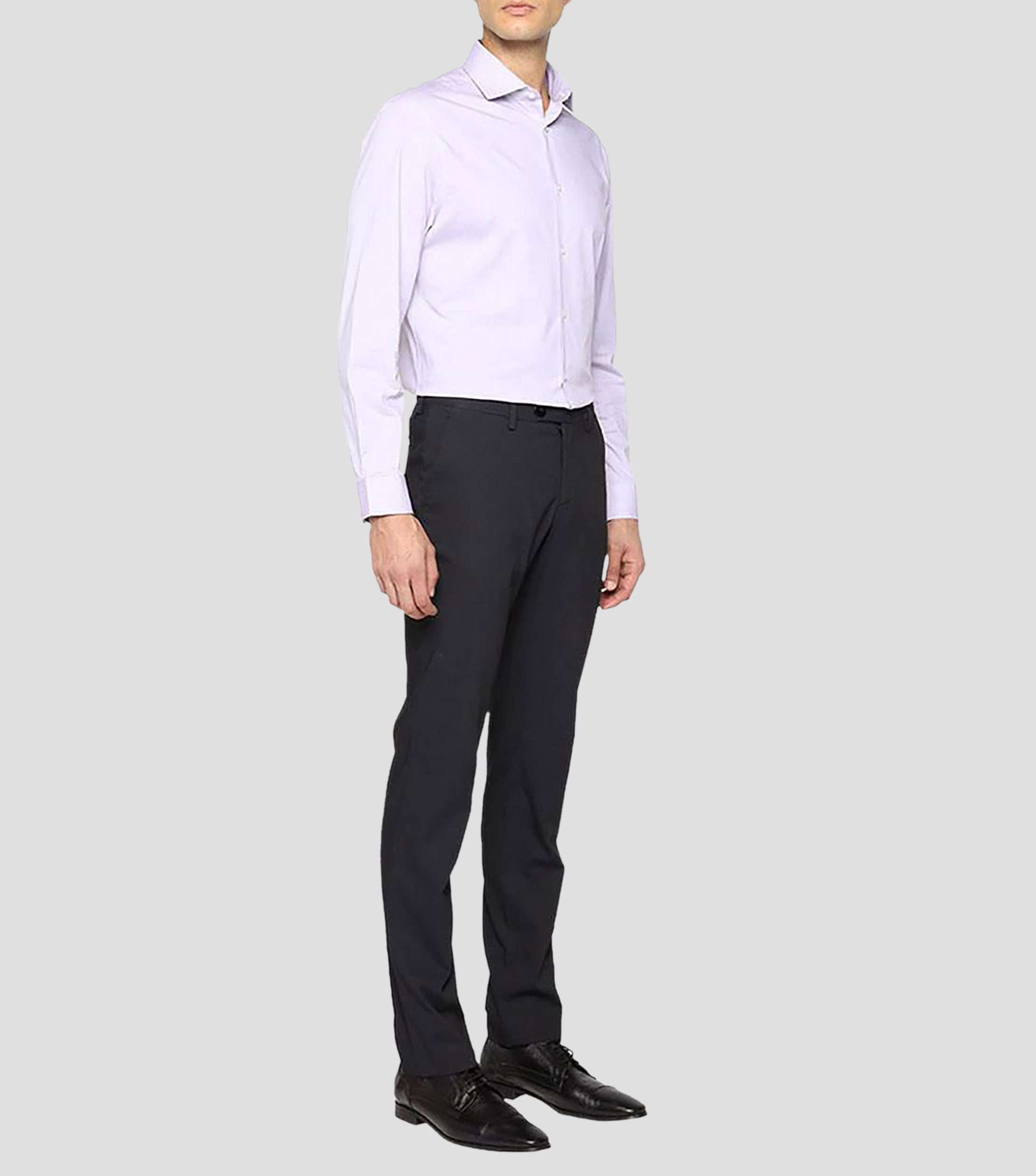 Camisa de vestir microdiseño manga larga Hombre