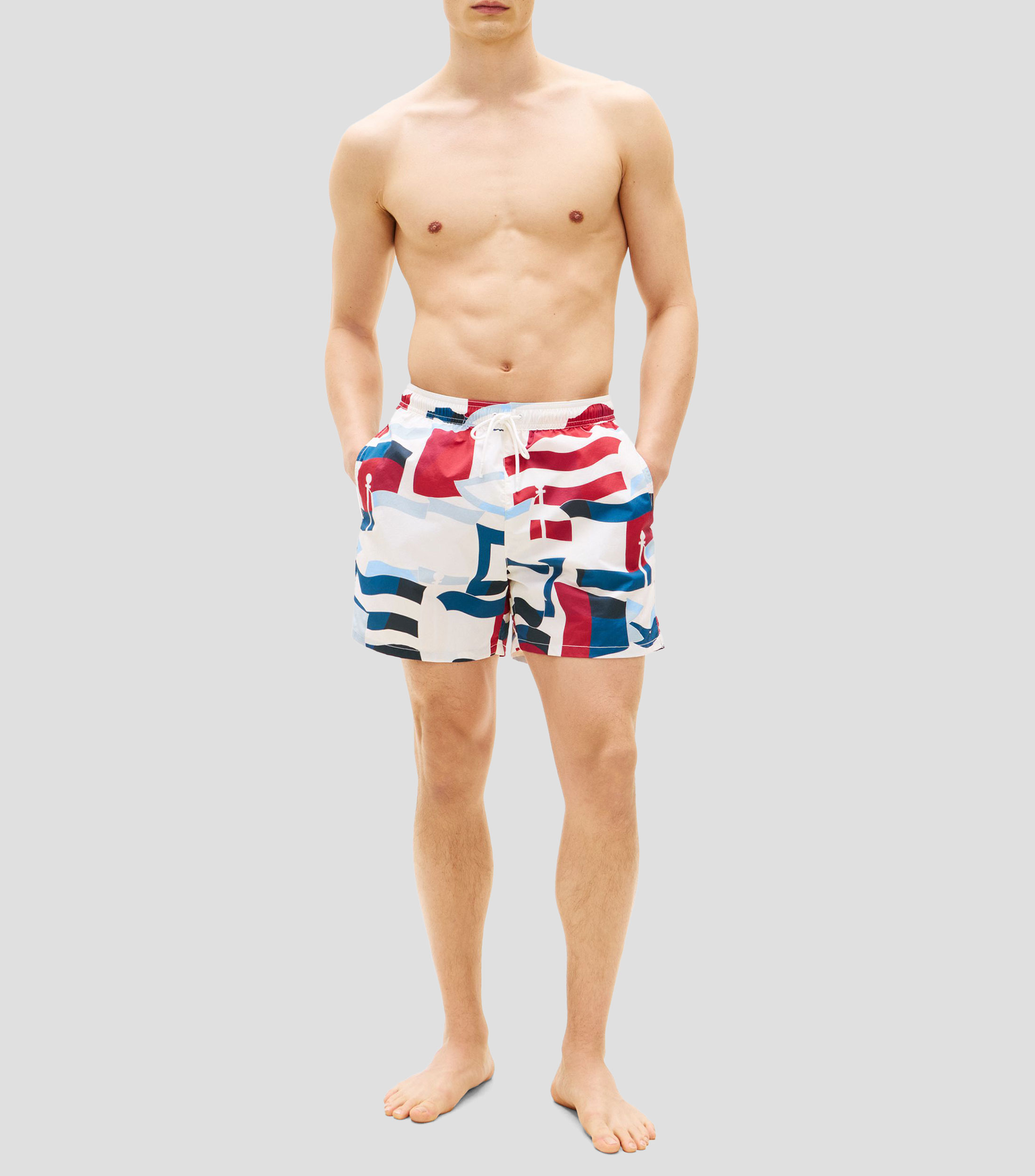 Traje de baño largo estampado Hombre