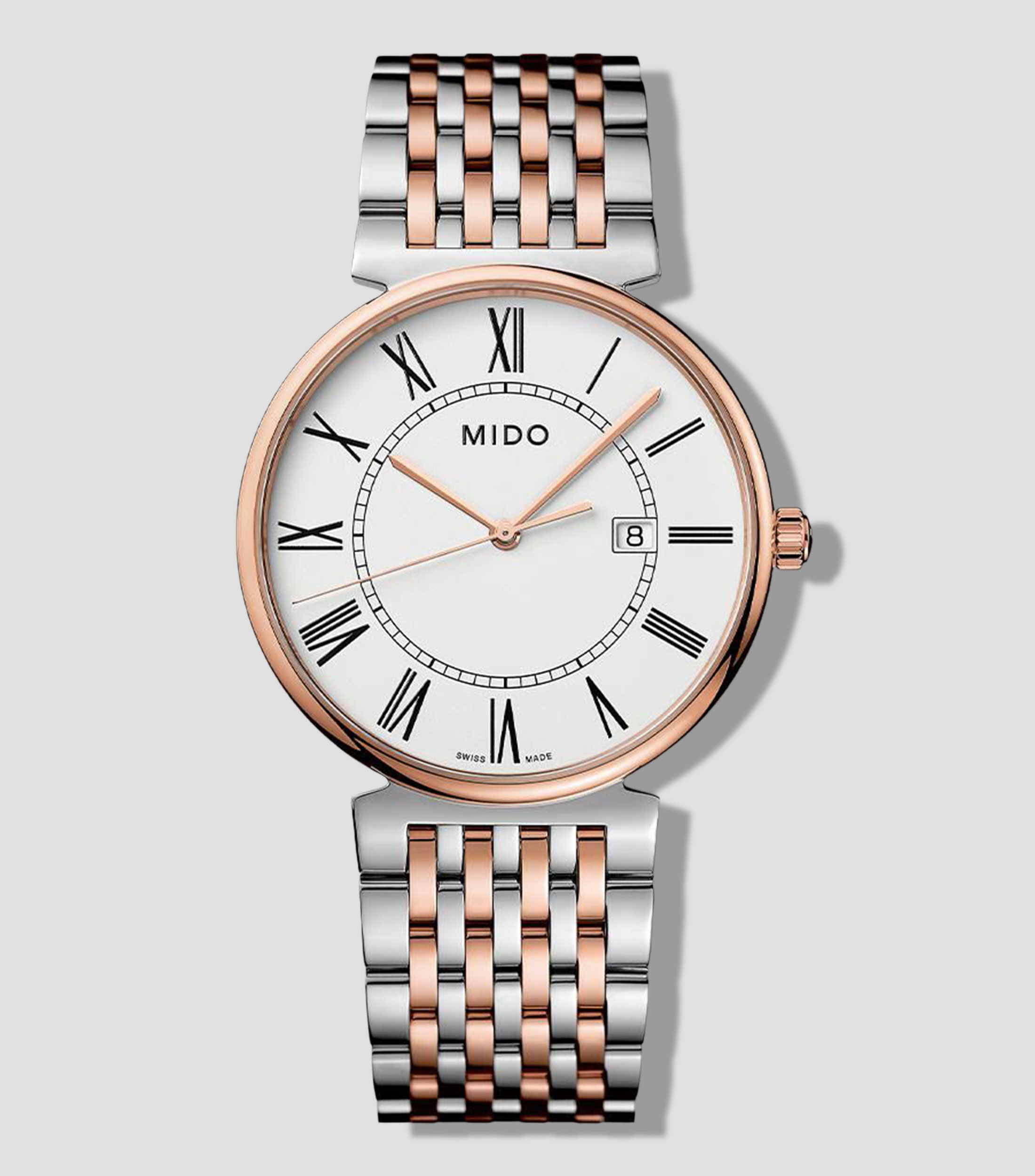 Reloj para hombre Dorada casual Oro rosa, Plateado