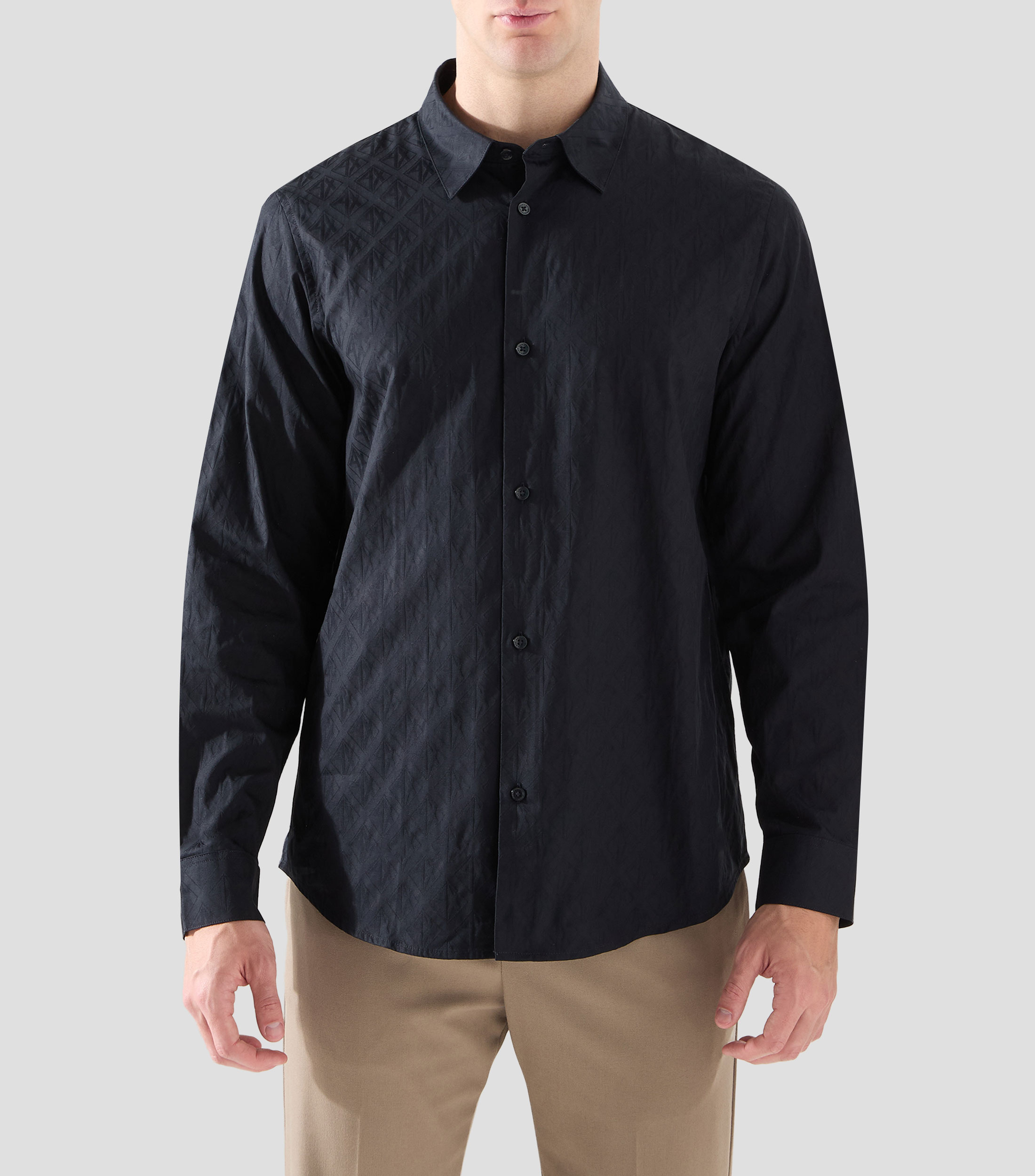 Camisa Estampada Manga Larga Hombre