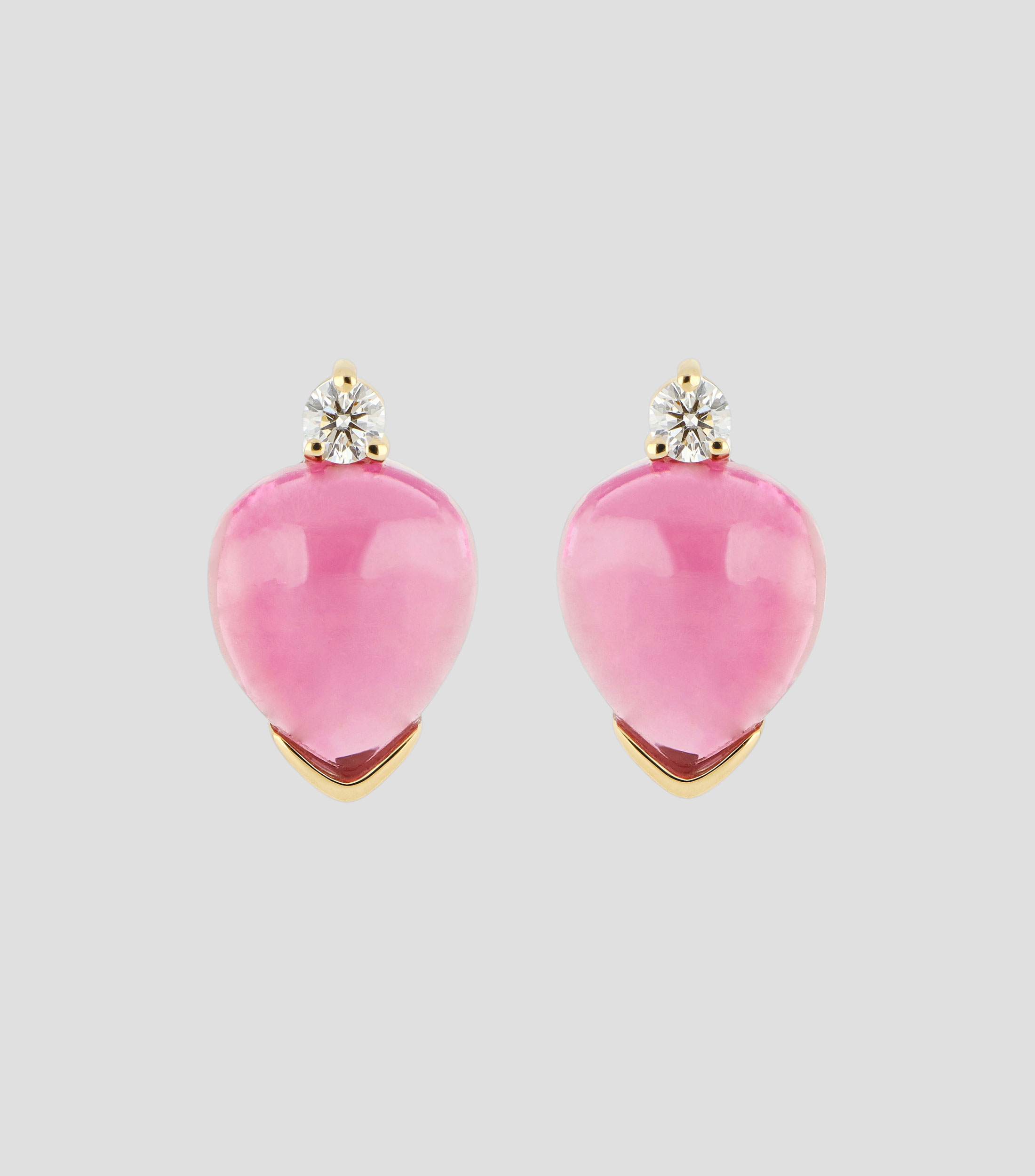 Aretes en oro amarillo de 18 Kts Mujer