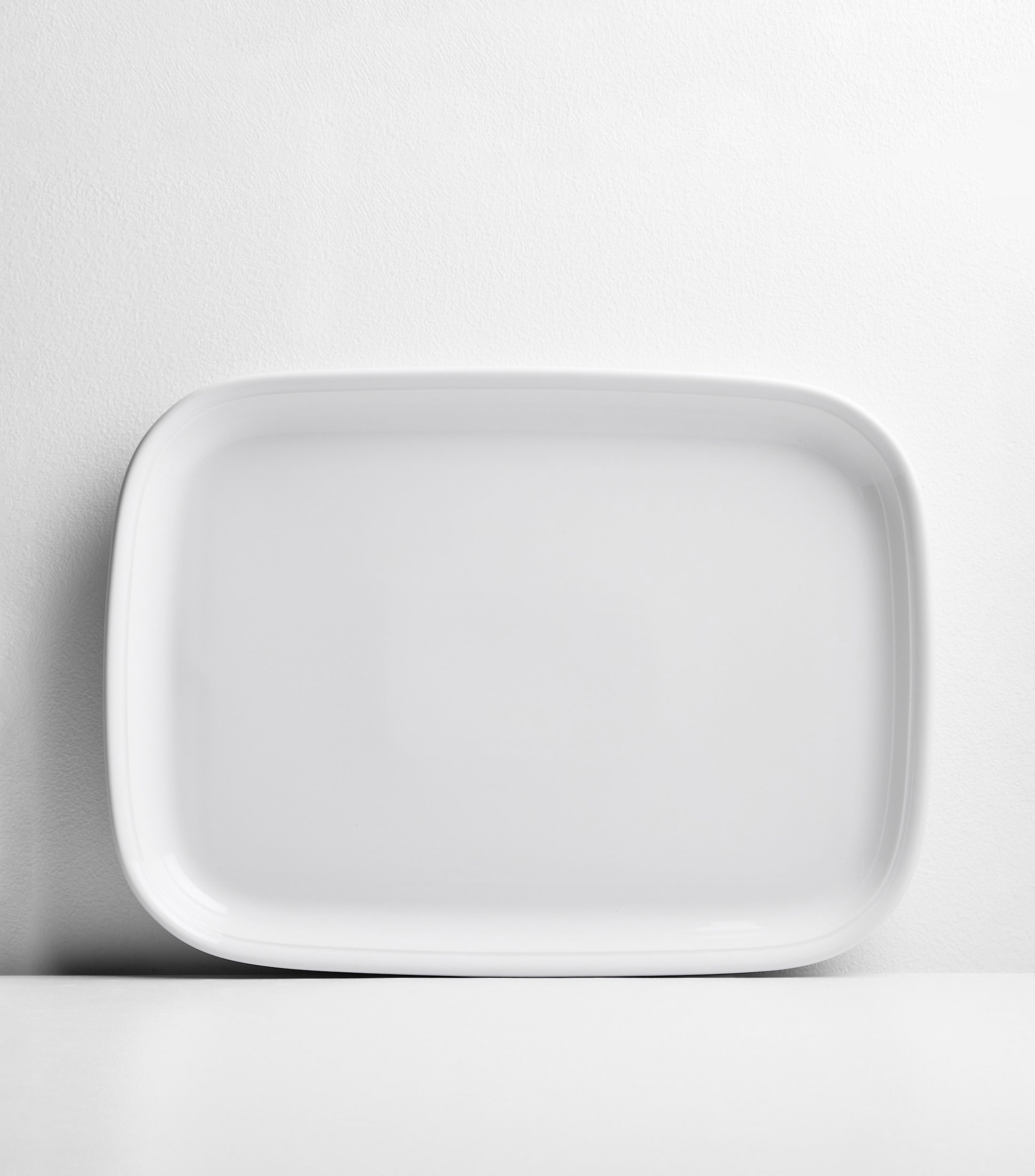 Platon rectangular blanco