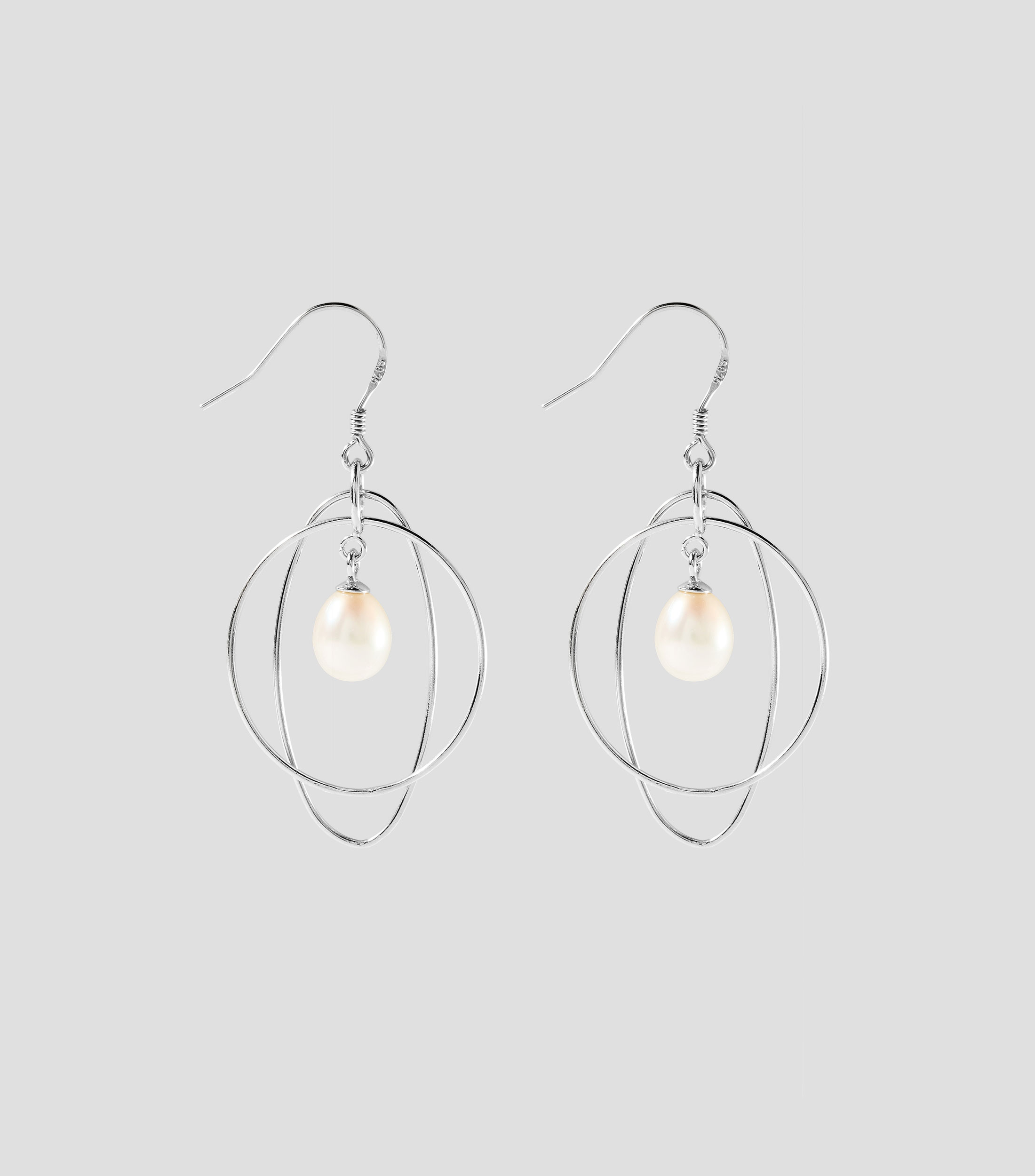 Aretes en Plata .925 con perlas Mujer