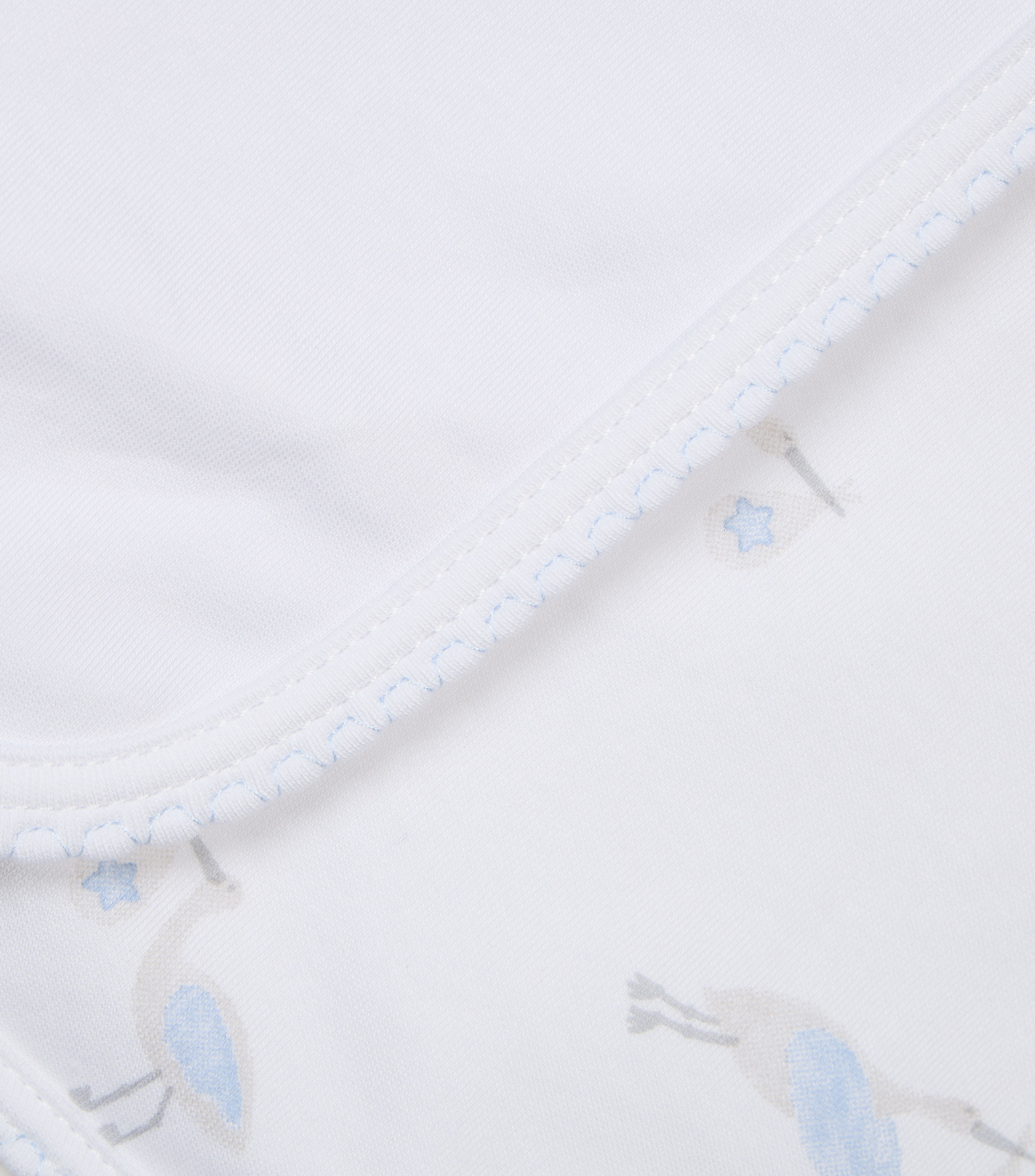 Set 2 Baberos rectángulo Welcome en algodón blanco/azul Bebé