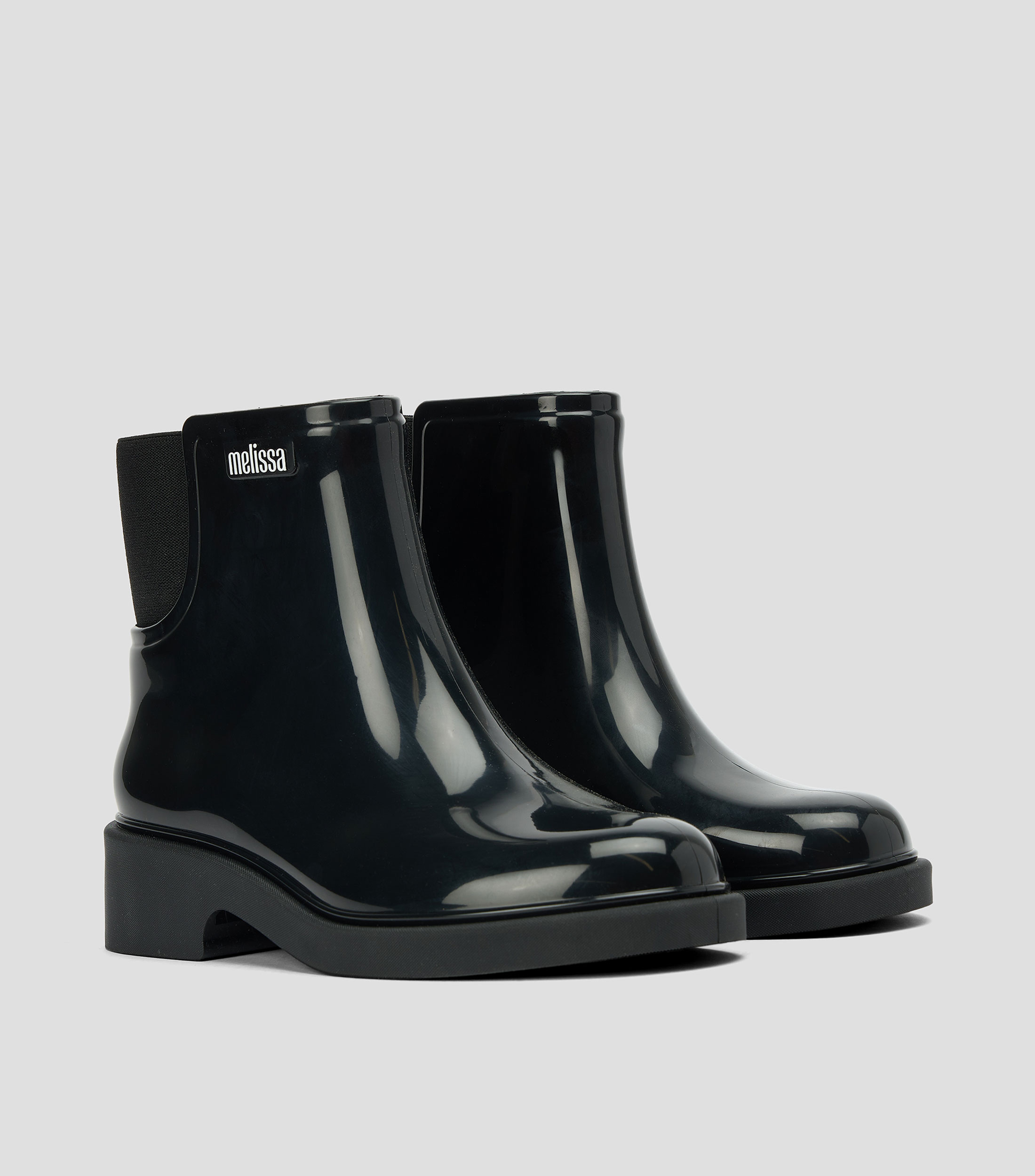 Botas con tacón bajo media luna Mujer
