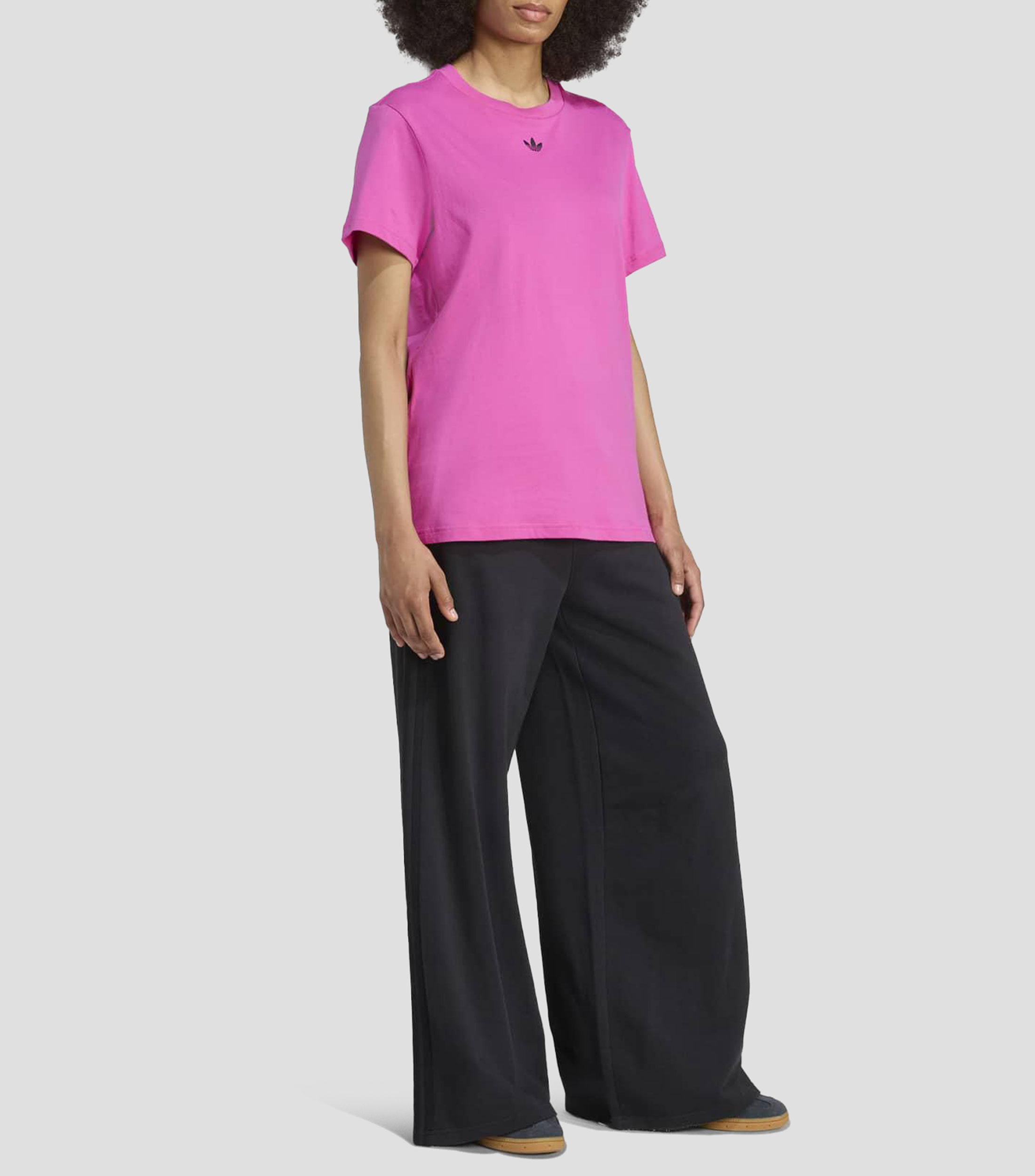 Playera cuello redondo manga corta lisa Mujer