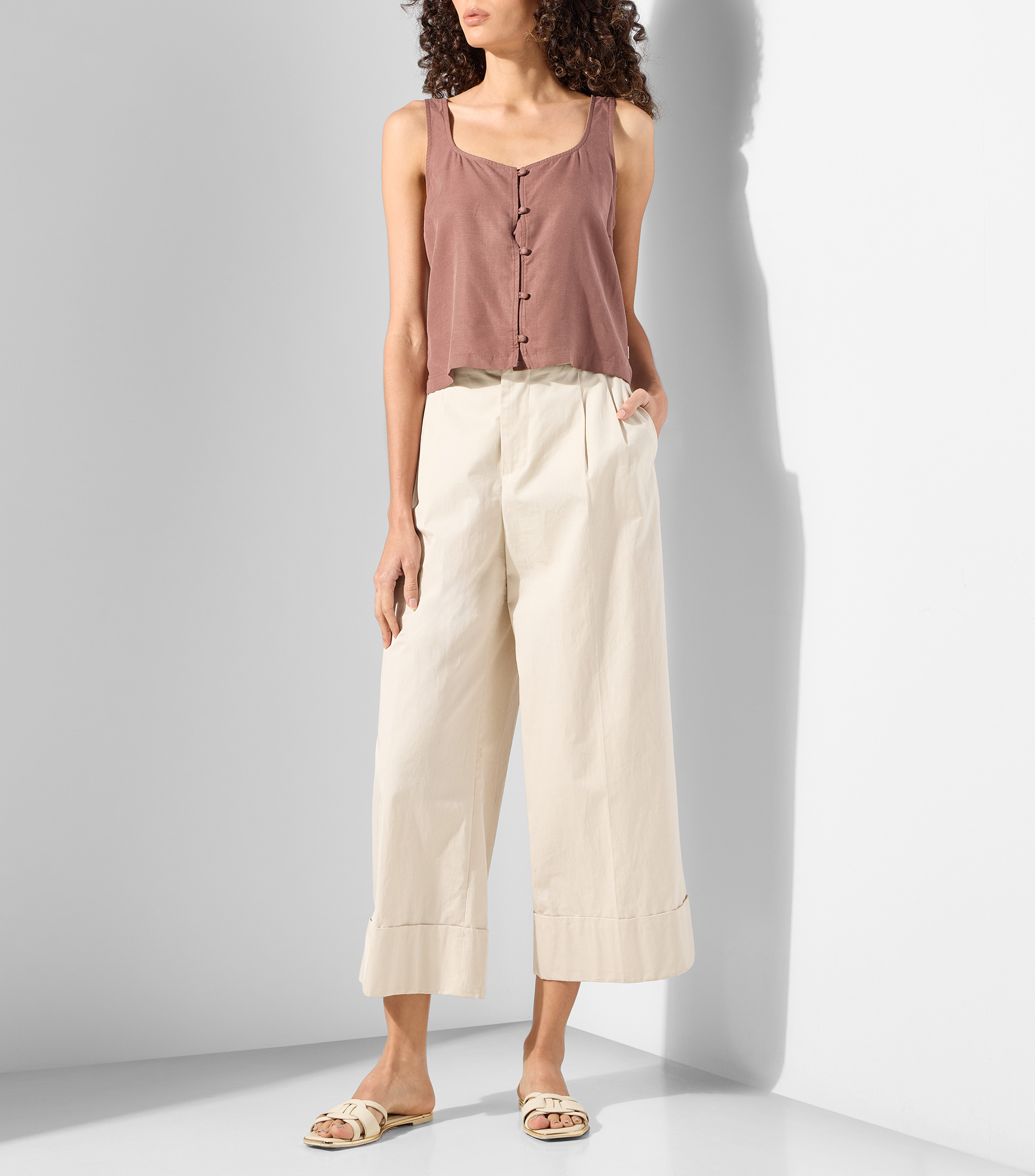 Tank deportivo liso Mujer