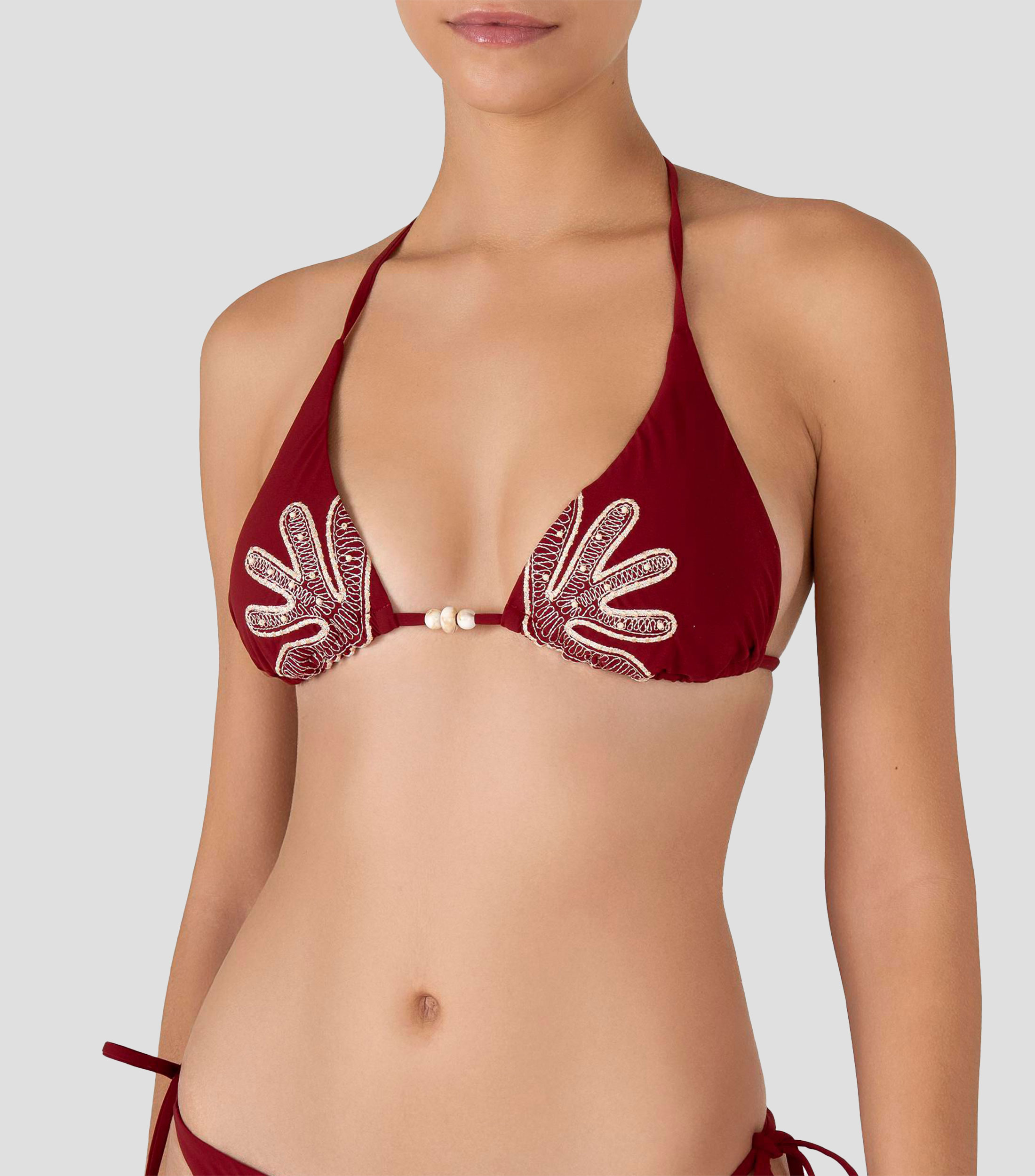 Bikini top Caraiba con bordado Mujer