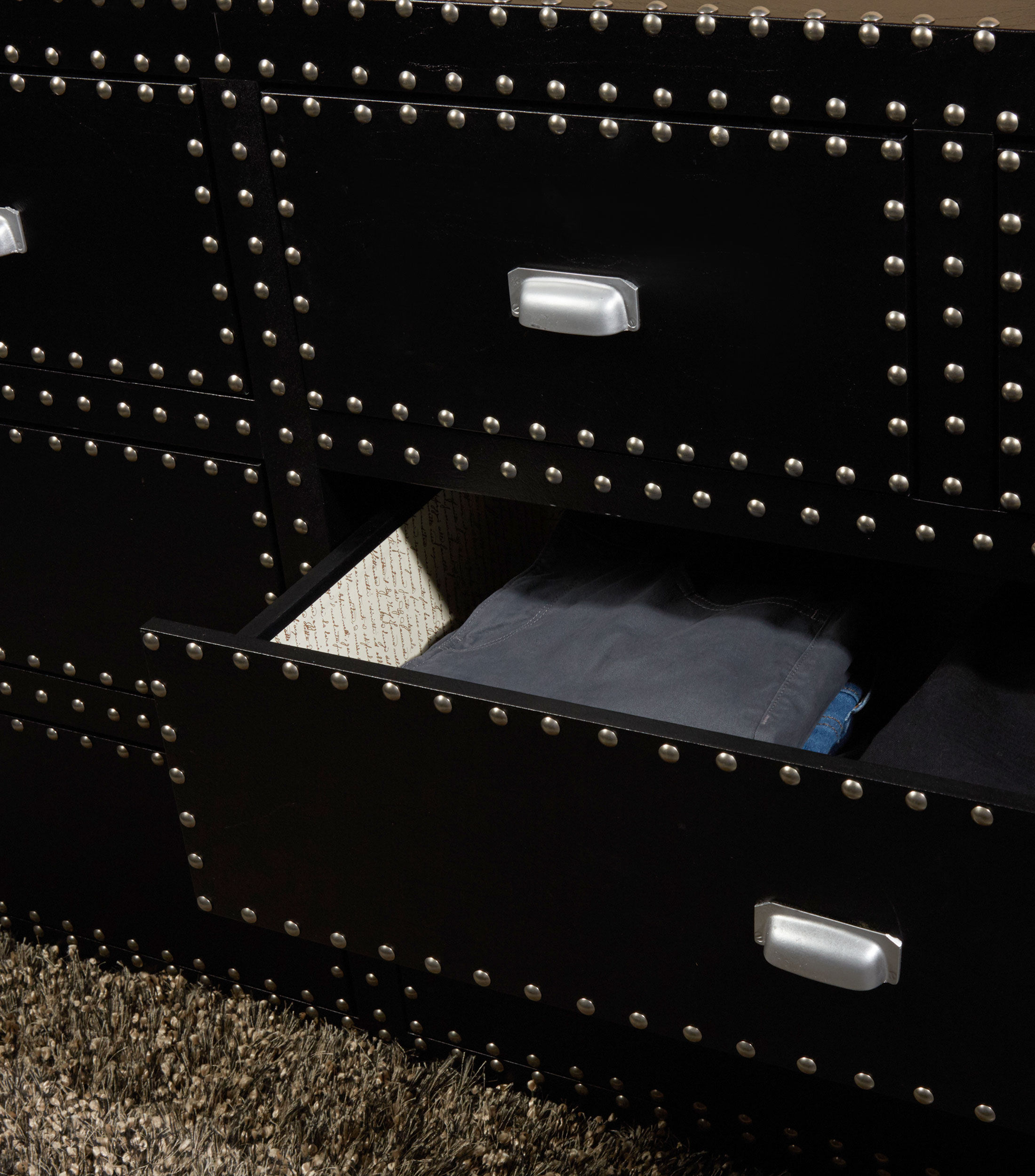 Credenza No. 8 Fleming en Piel Negro