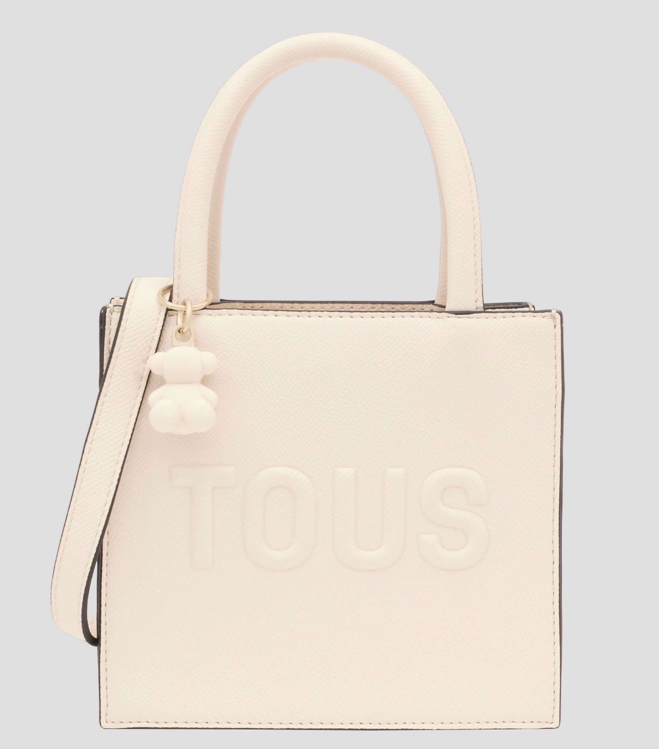 Bolso tote mini cube beige Brenda Mujer