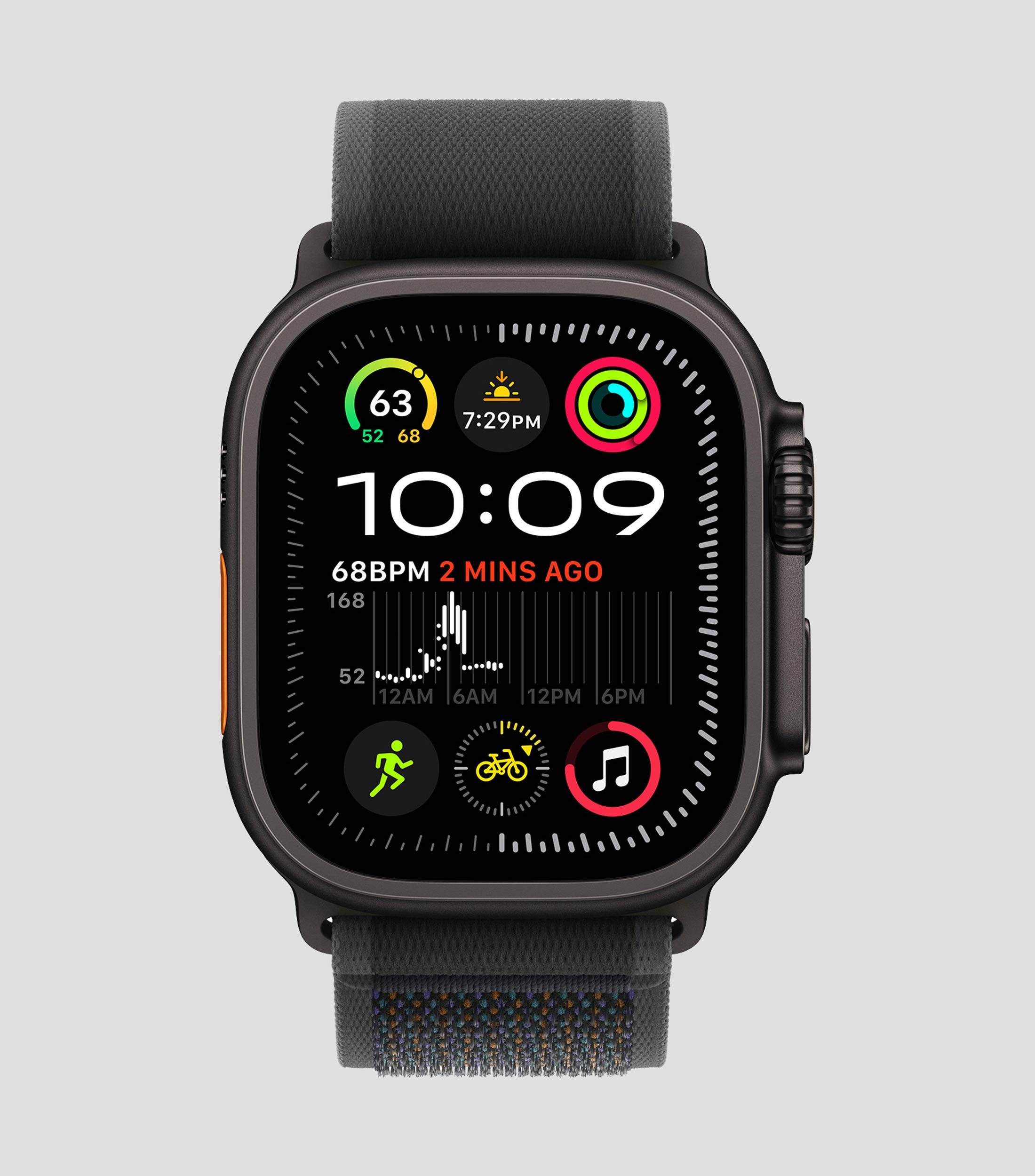 Correa para Apple Watch Trail con caja de 49 mm negro
