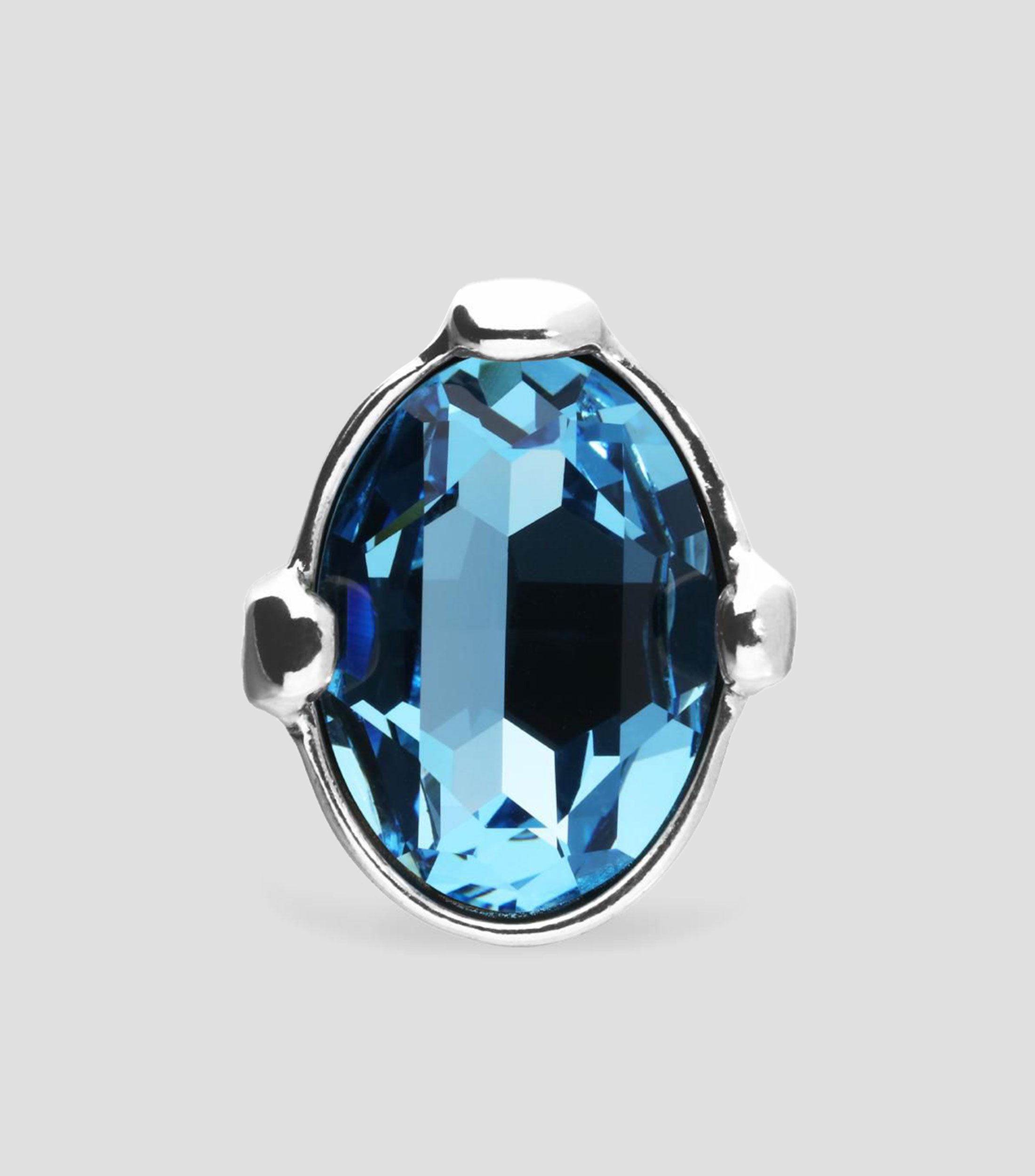Anillo con cristal azul Mujer