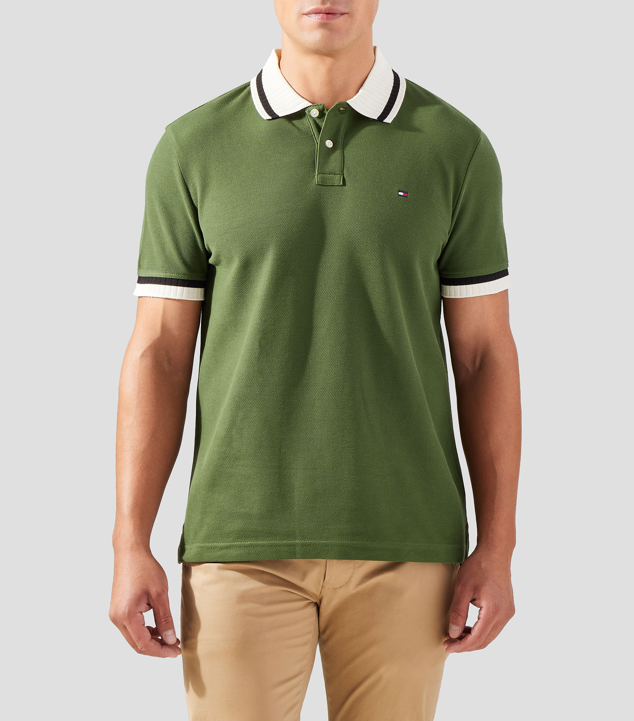 Playera tipo polo manga corta lisa Hombre