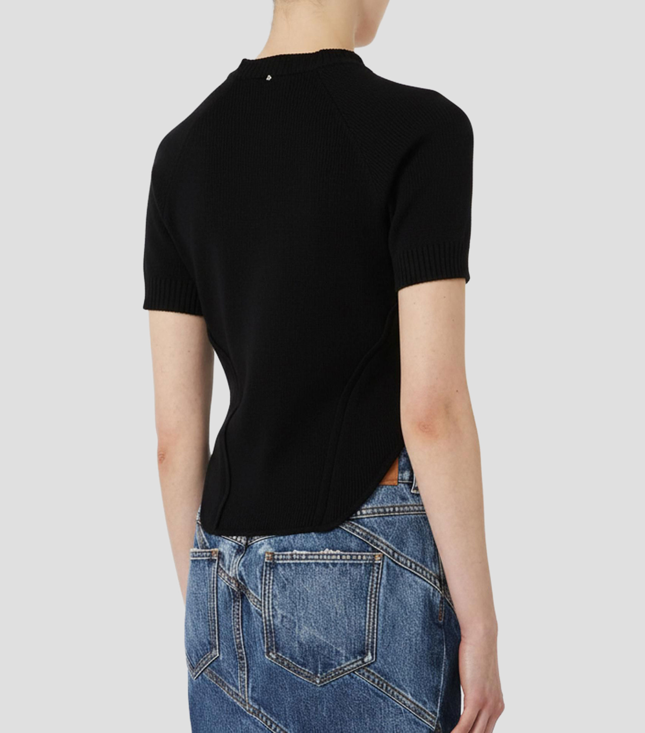 Playera cuello redondo manga corta lisa Mujer