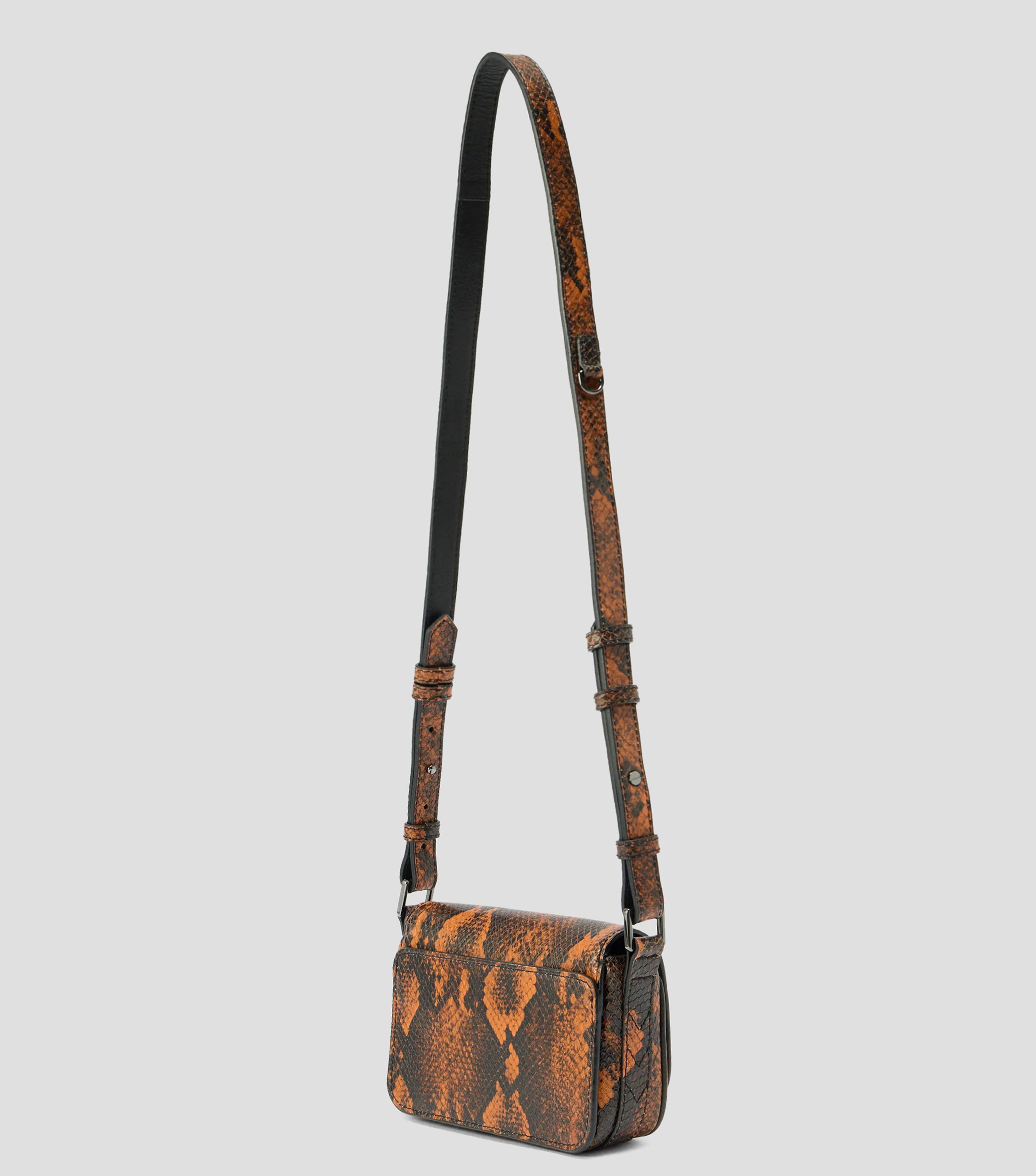 Bolsa Crossbody en cuero de vaca Le Zazi Wild animalskin Mujer