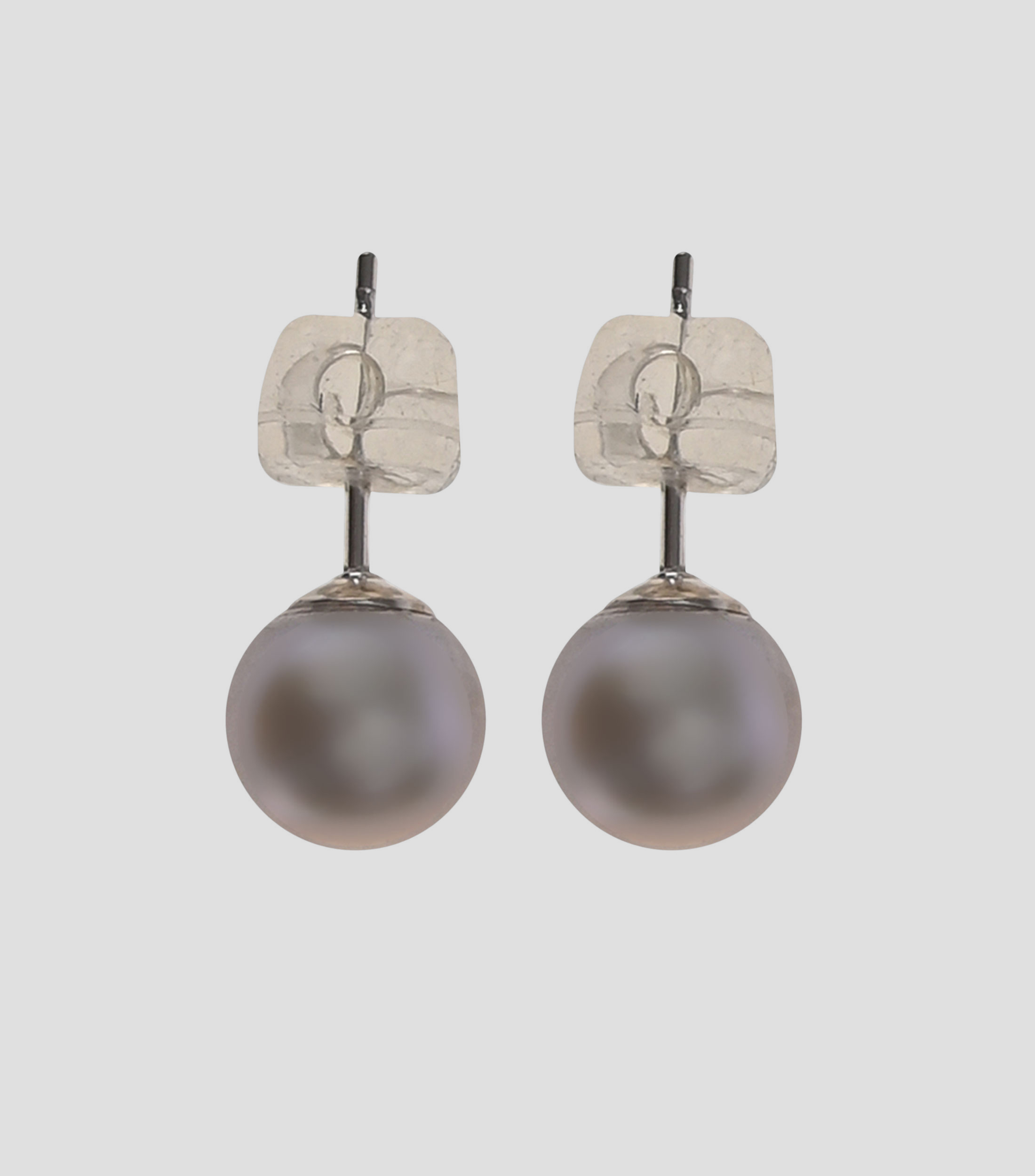 Aretes Super 7 gris claro Mujer