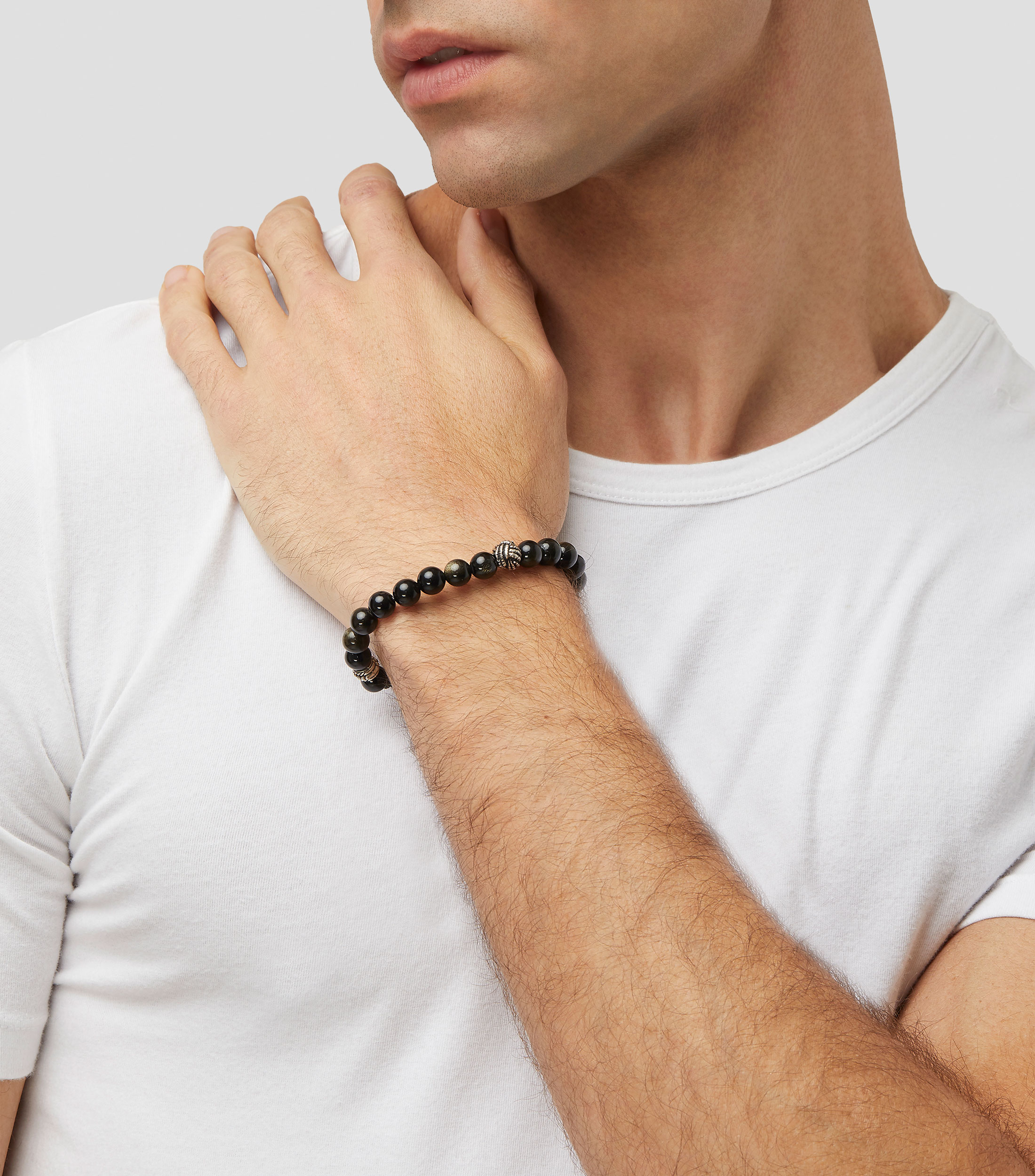 Pulsera con bola tipo estambre Hombre
