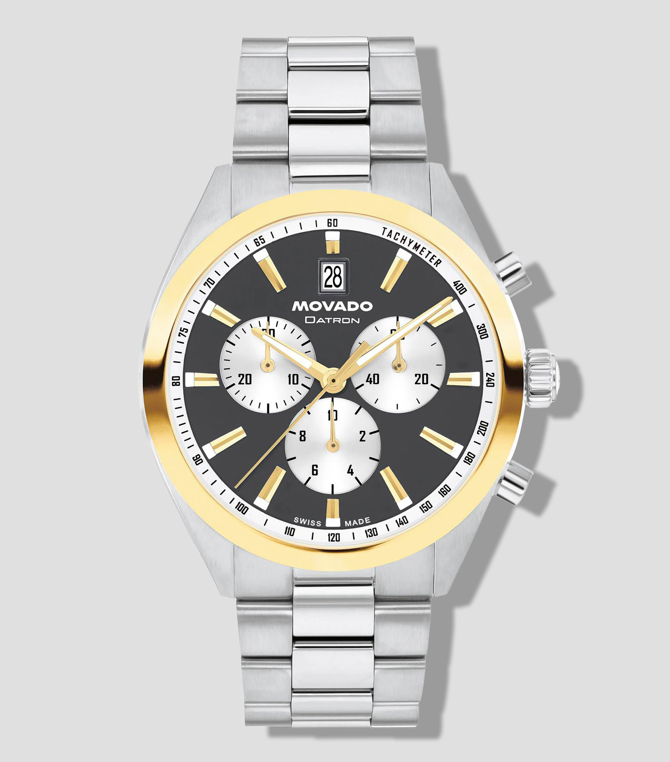 Reloj para Hombre Heritage Datron Chronograph Casual Negro, Dorado