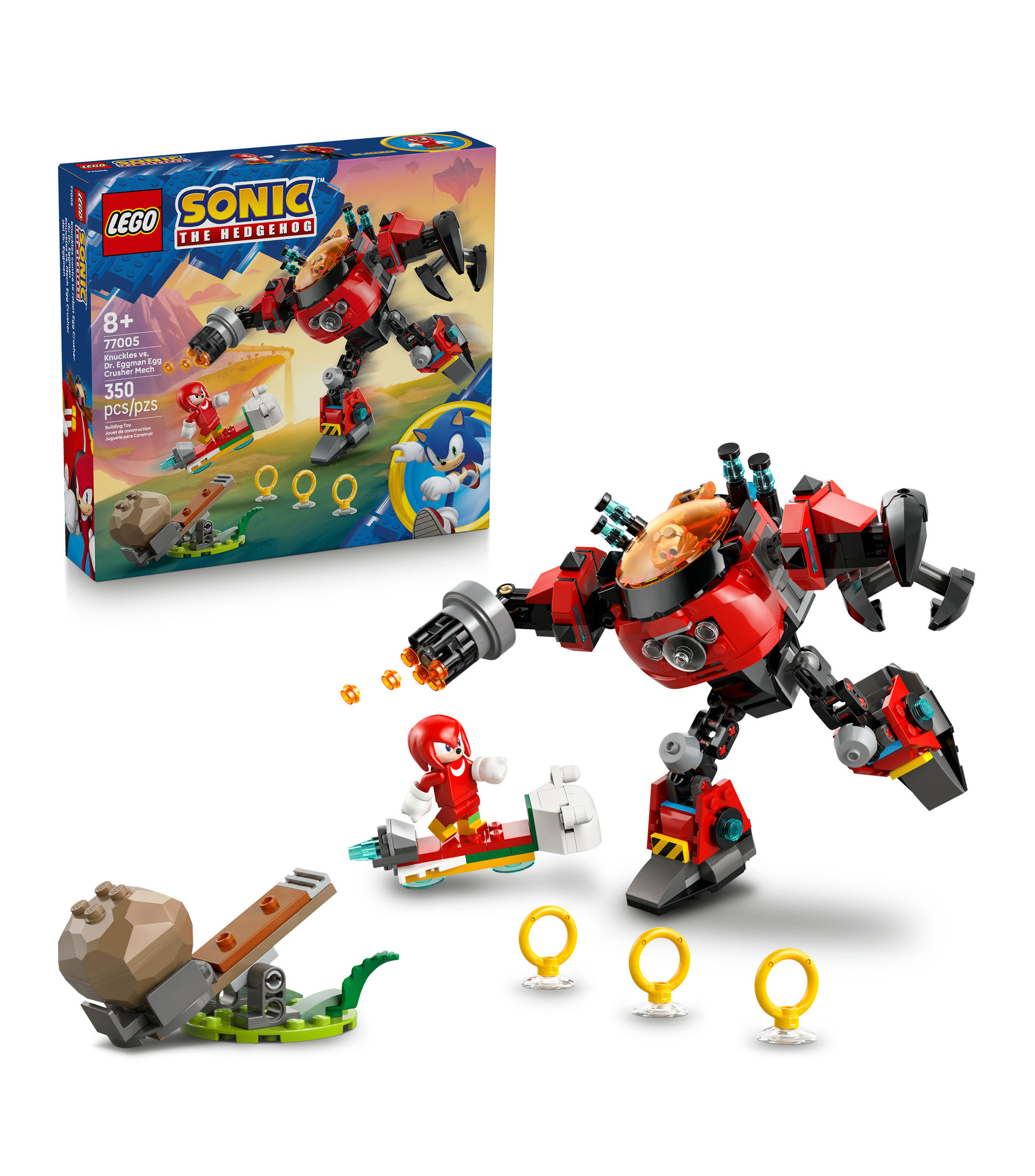 Lego Sonic the Hedgehog Knuckles vs. Mech Egg Crusher del Dr. Eggman 77005