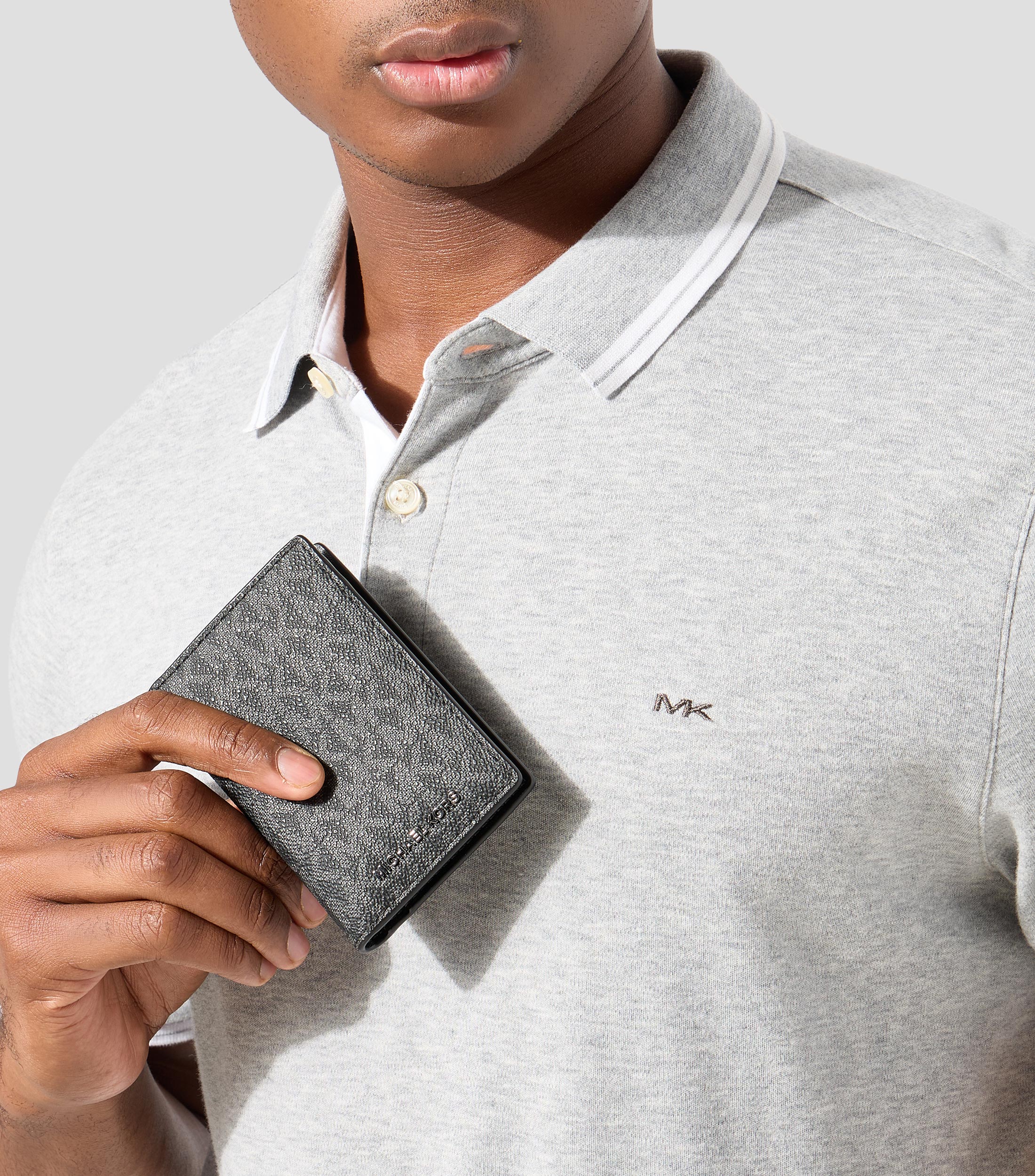Cartera bifold Hudson monogram estampado Hombre