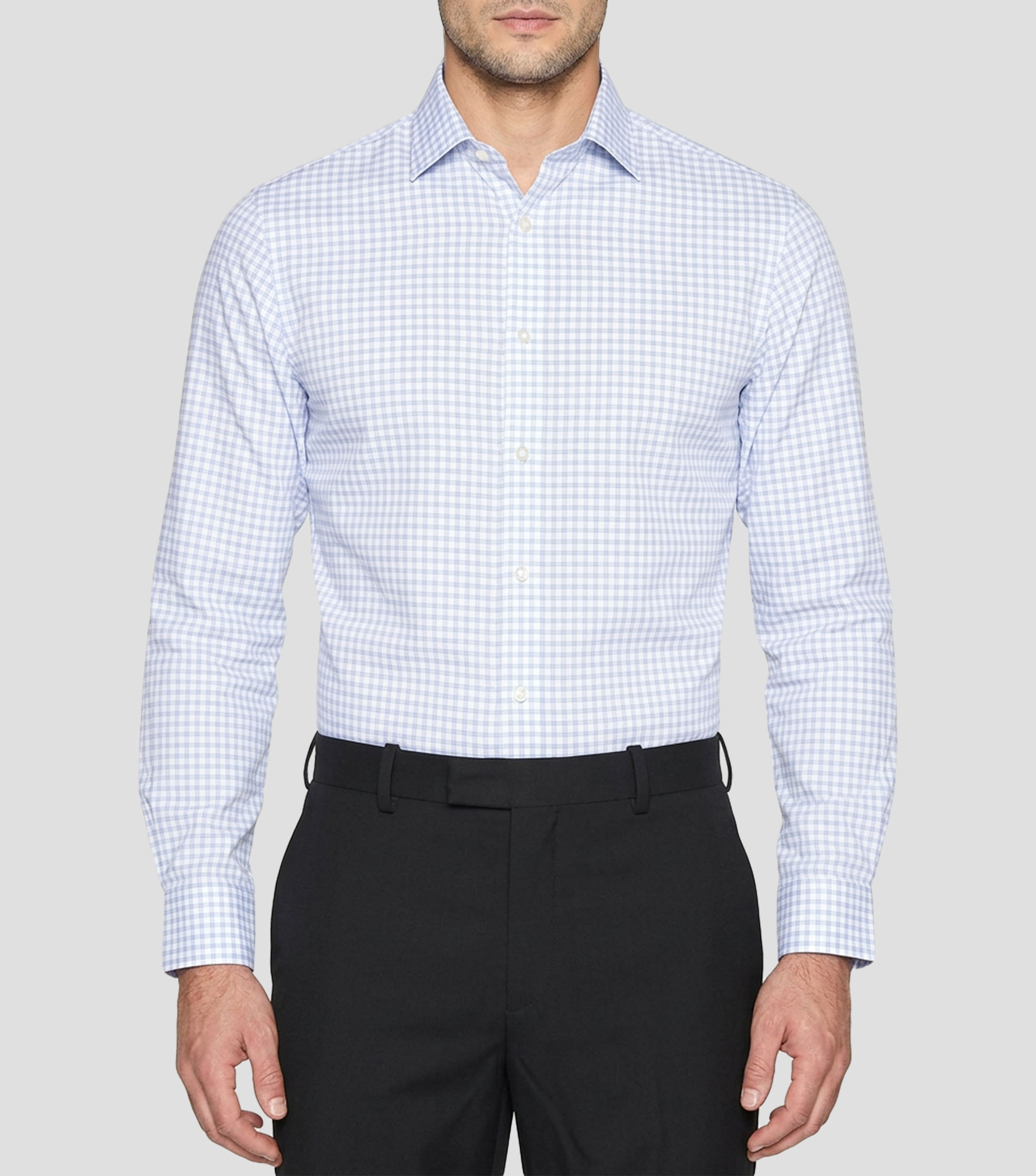 Camisa a cuadros manga larga Hombre