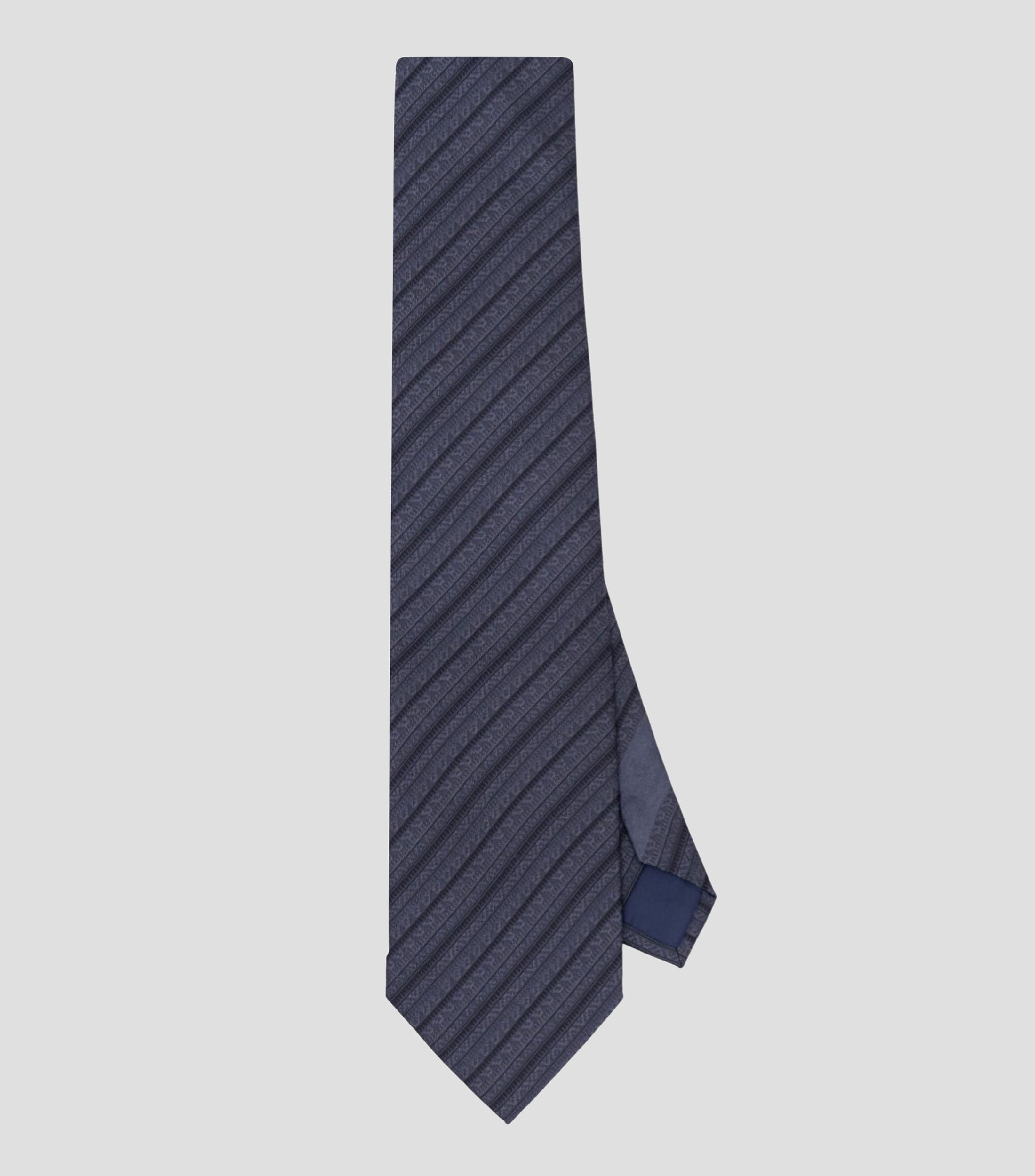 Corbata ancha en seda a rayas