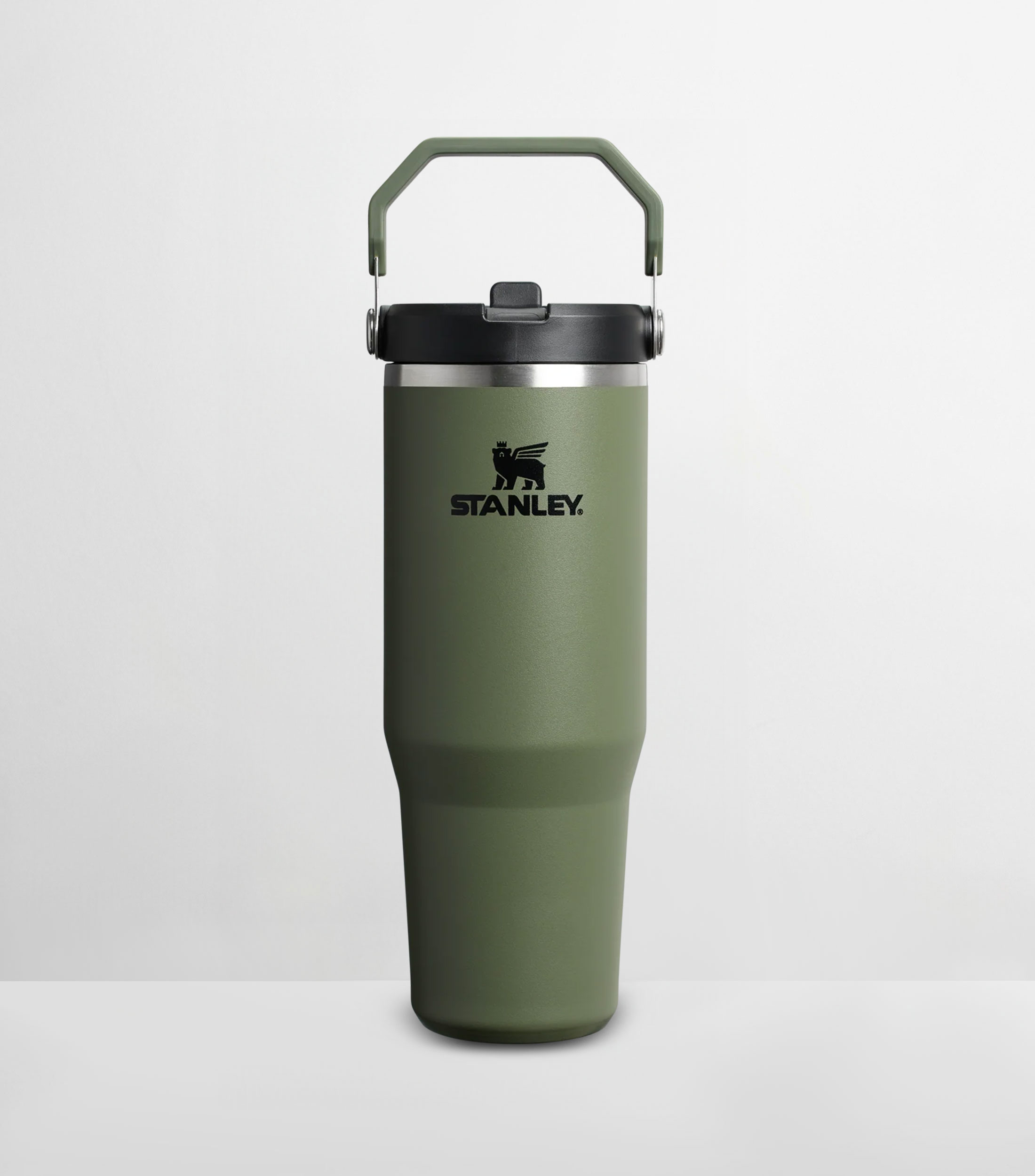 Termo Stanley IceFlow Flip Straw Tumbler Dried Pine Acero inoxidable, 887 ml