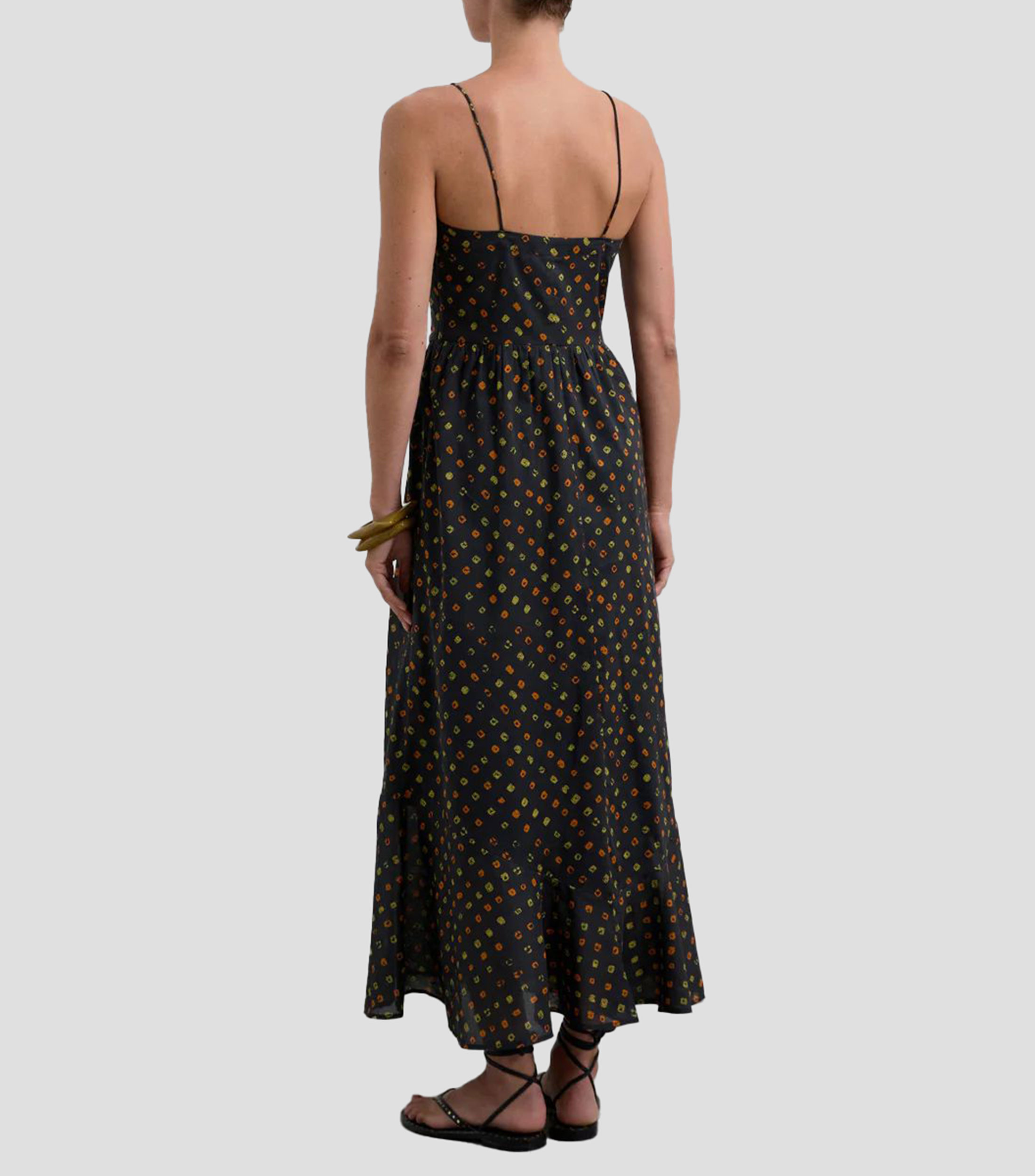 Vestido largo estampado Mujer