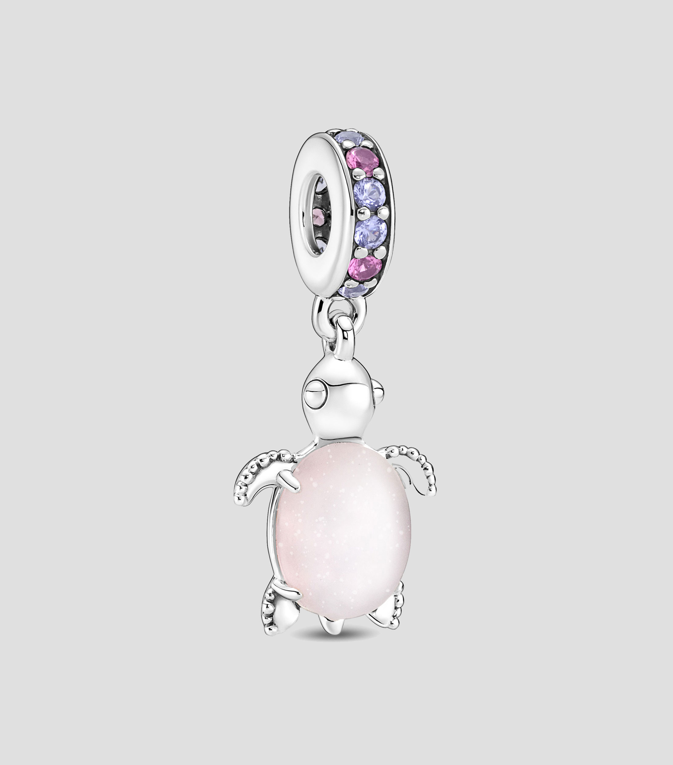 Charm en plata Tortuga Marina con Cristal de Murano Mujer