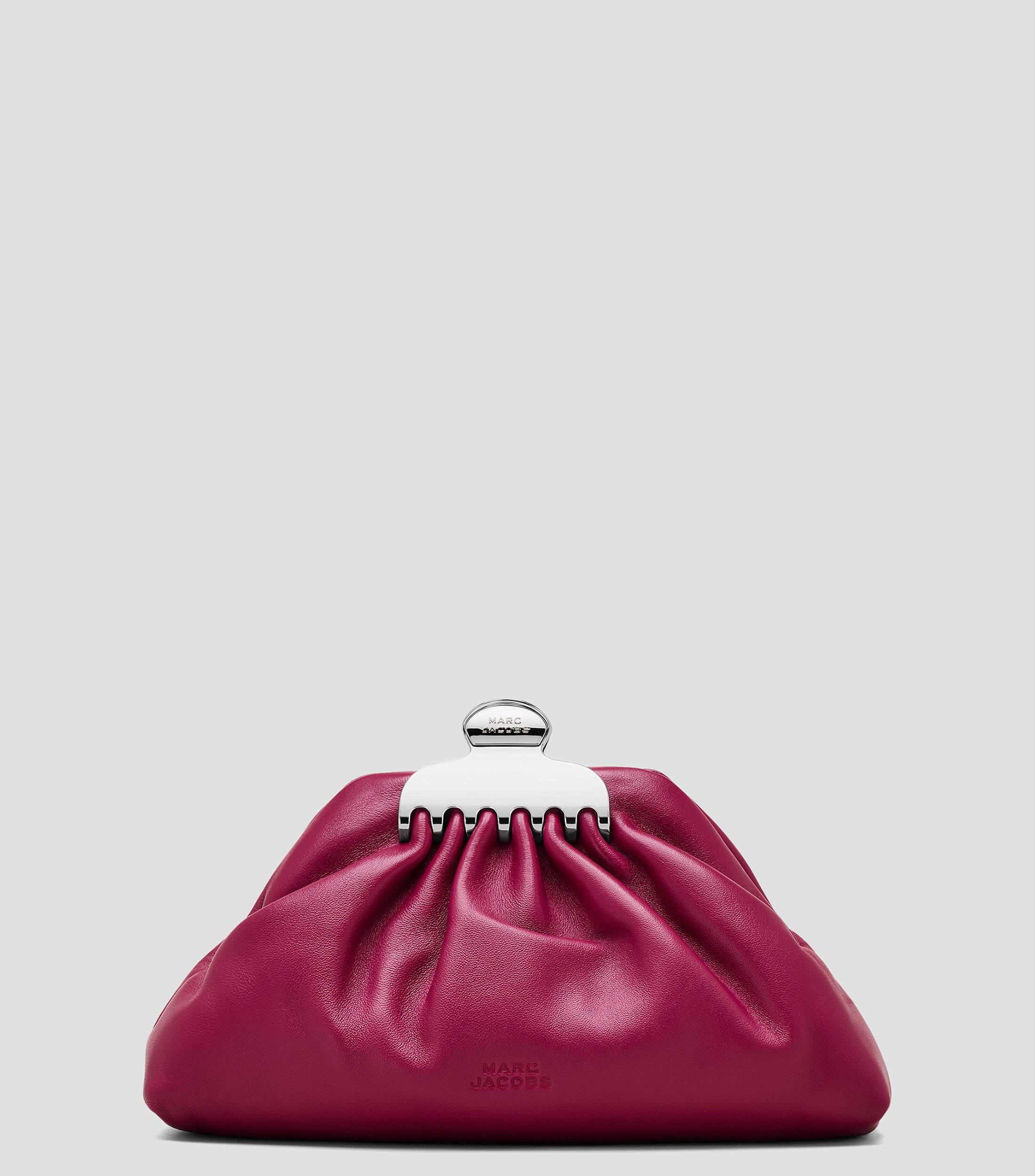 Bolsa clutch en piel lisa Mujer
