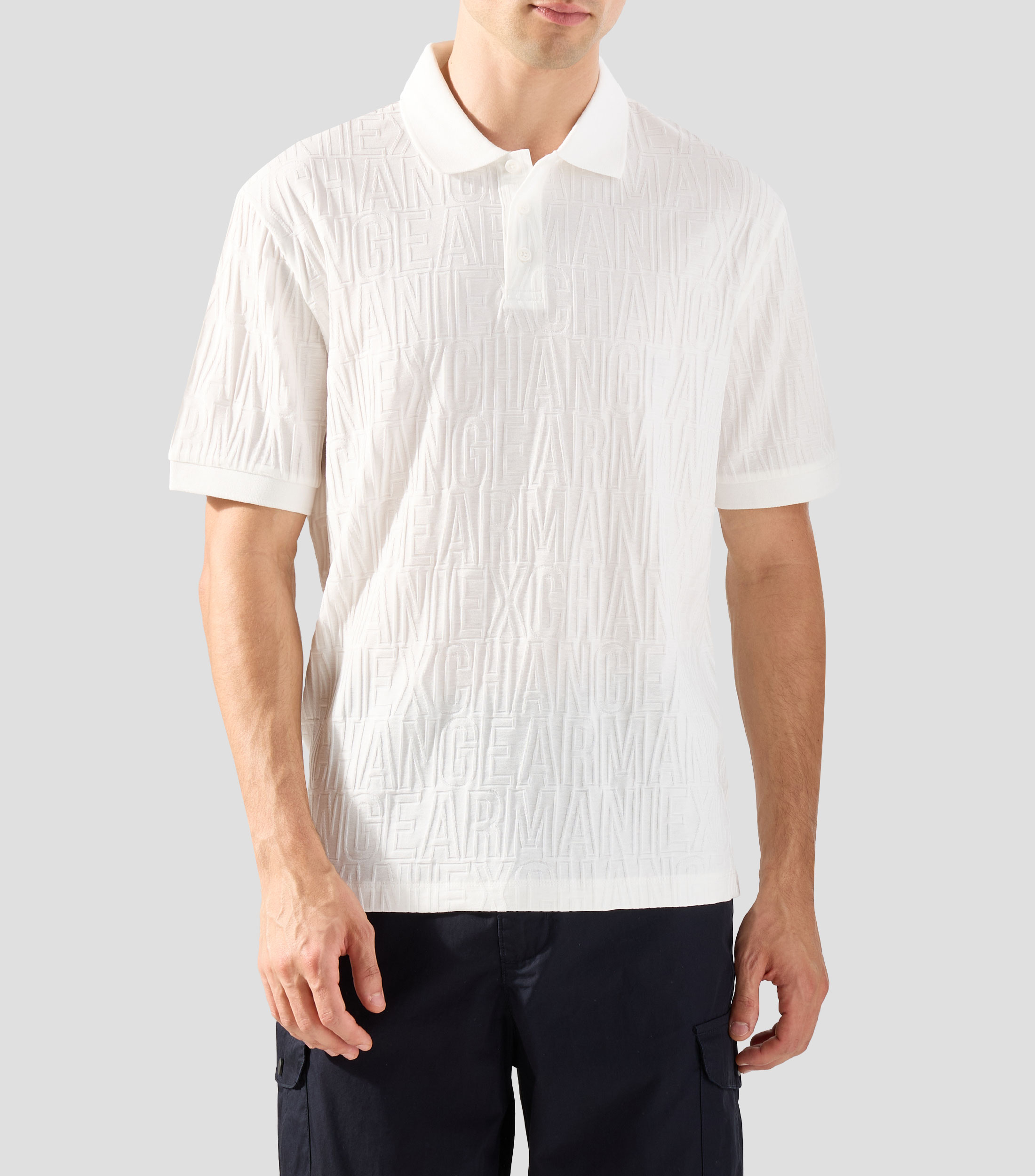 Playera tipo polo manga corta sólida Hombre