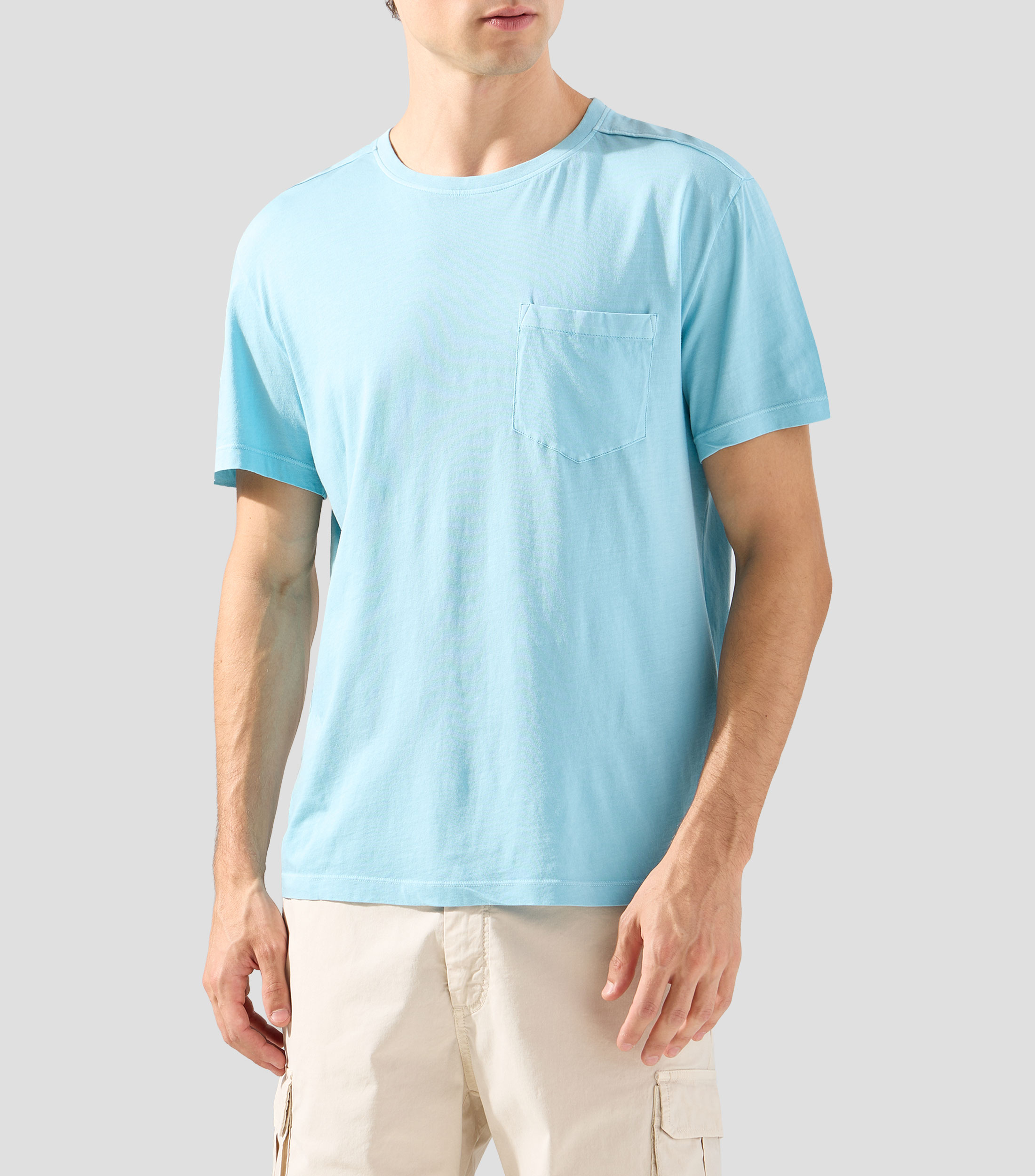 Playera cuello redondo manga corta lisa Hombre