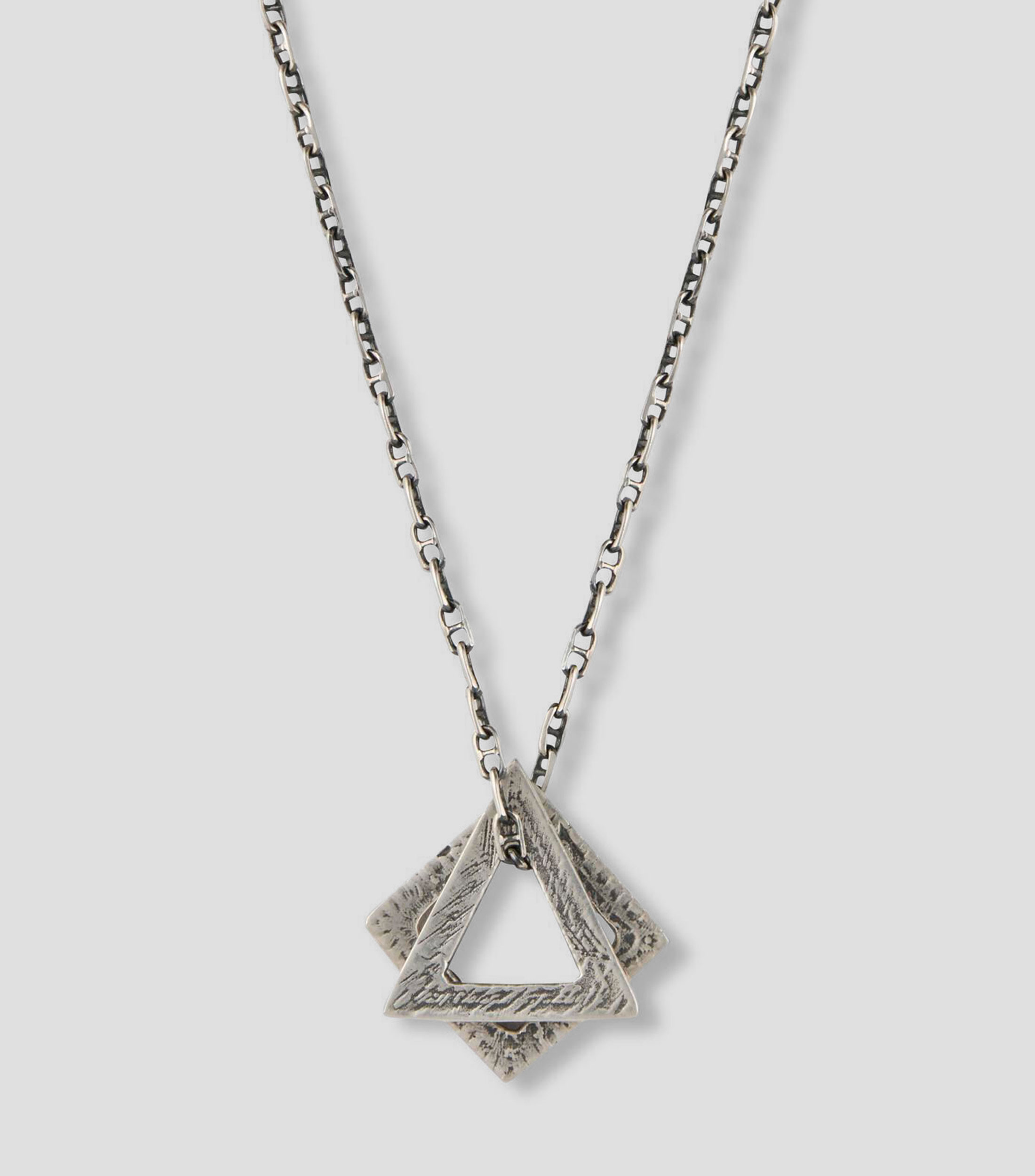 Collar en plata .925 triángulo y cuadrado Unisex