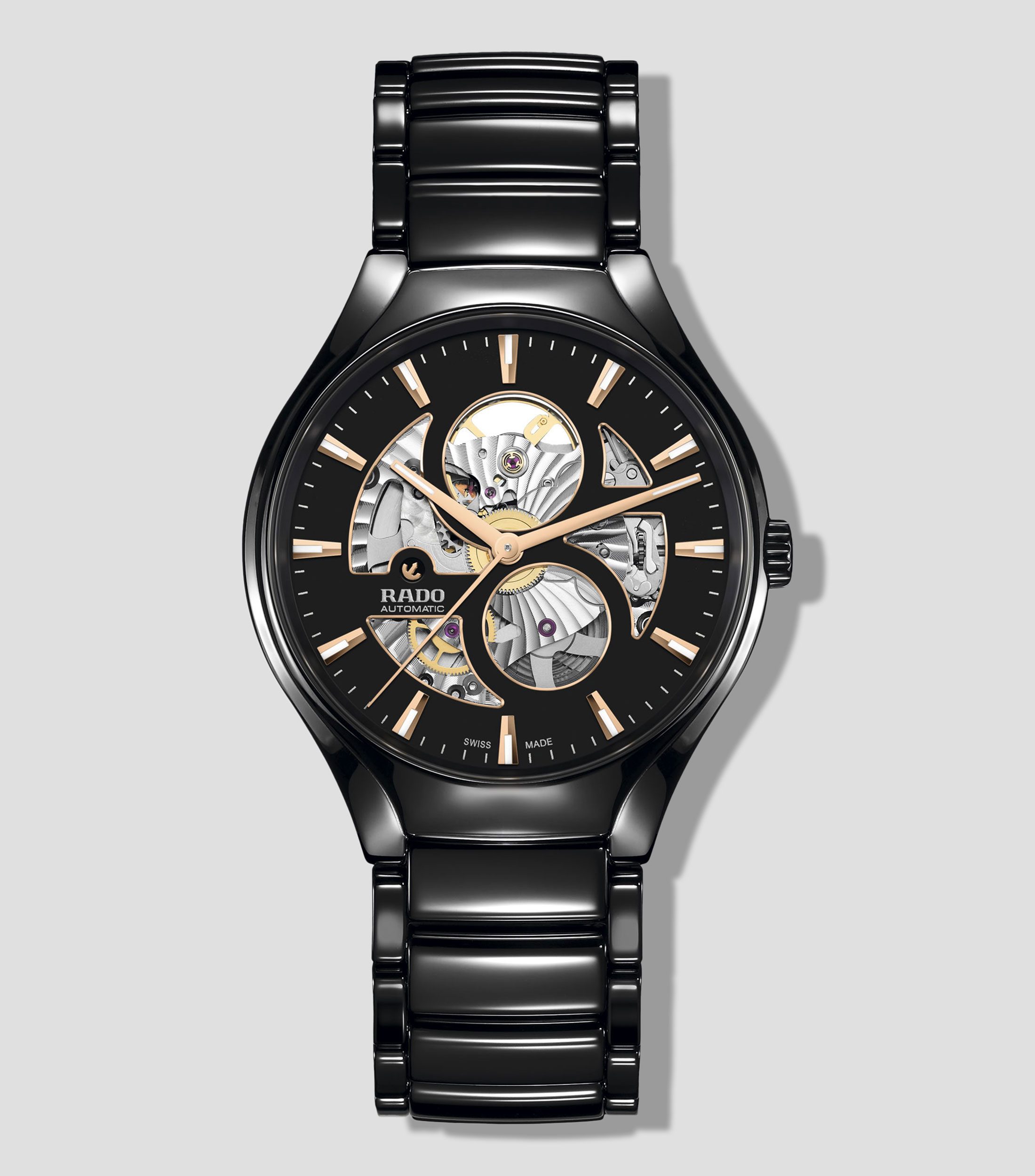 Reloj Unisex Automático True Round Open Heart Lifestyle Carátula Negra