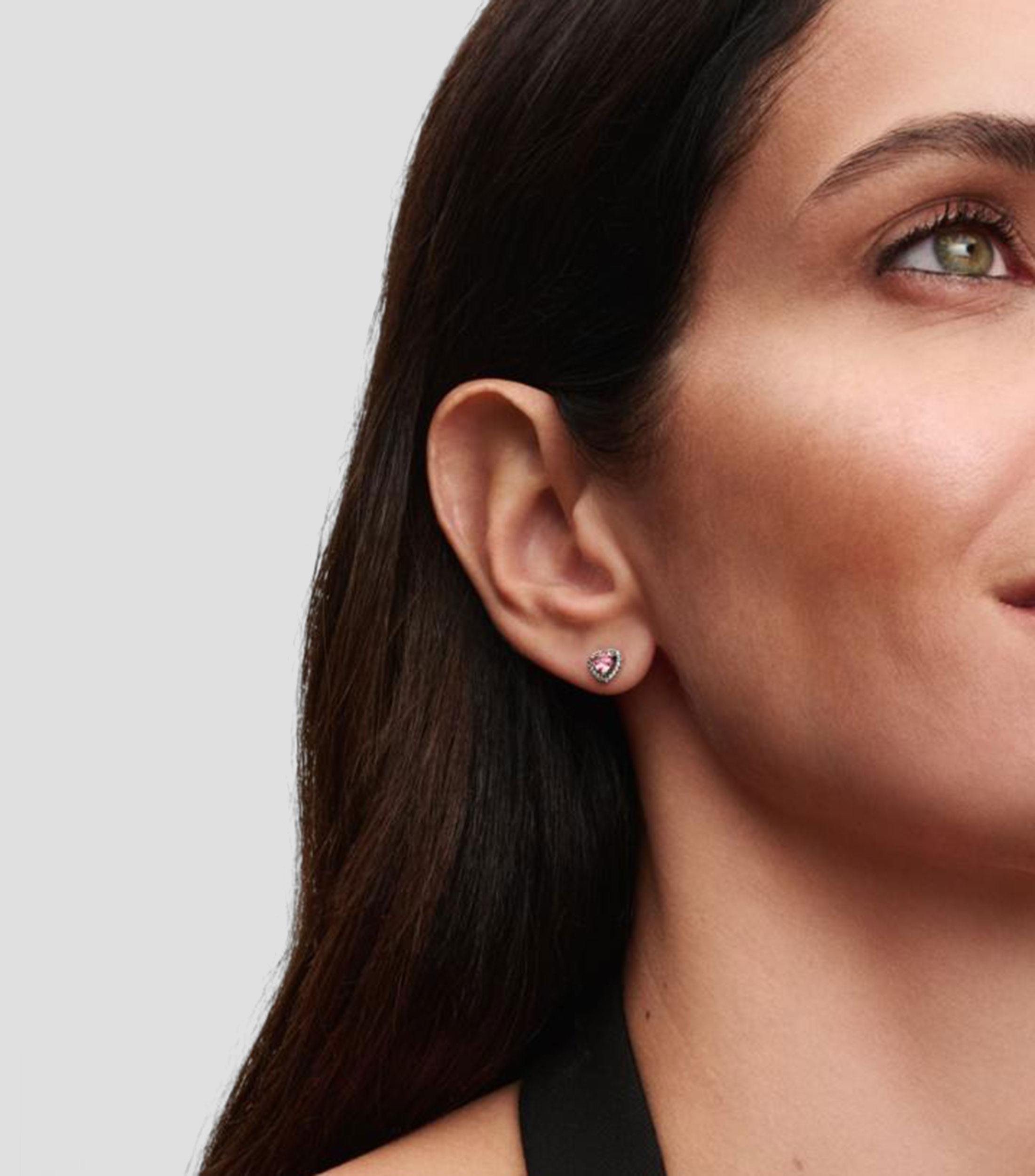 Aretes en plata de corazon Mujer