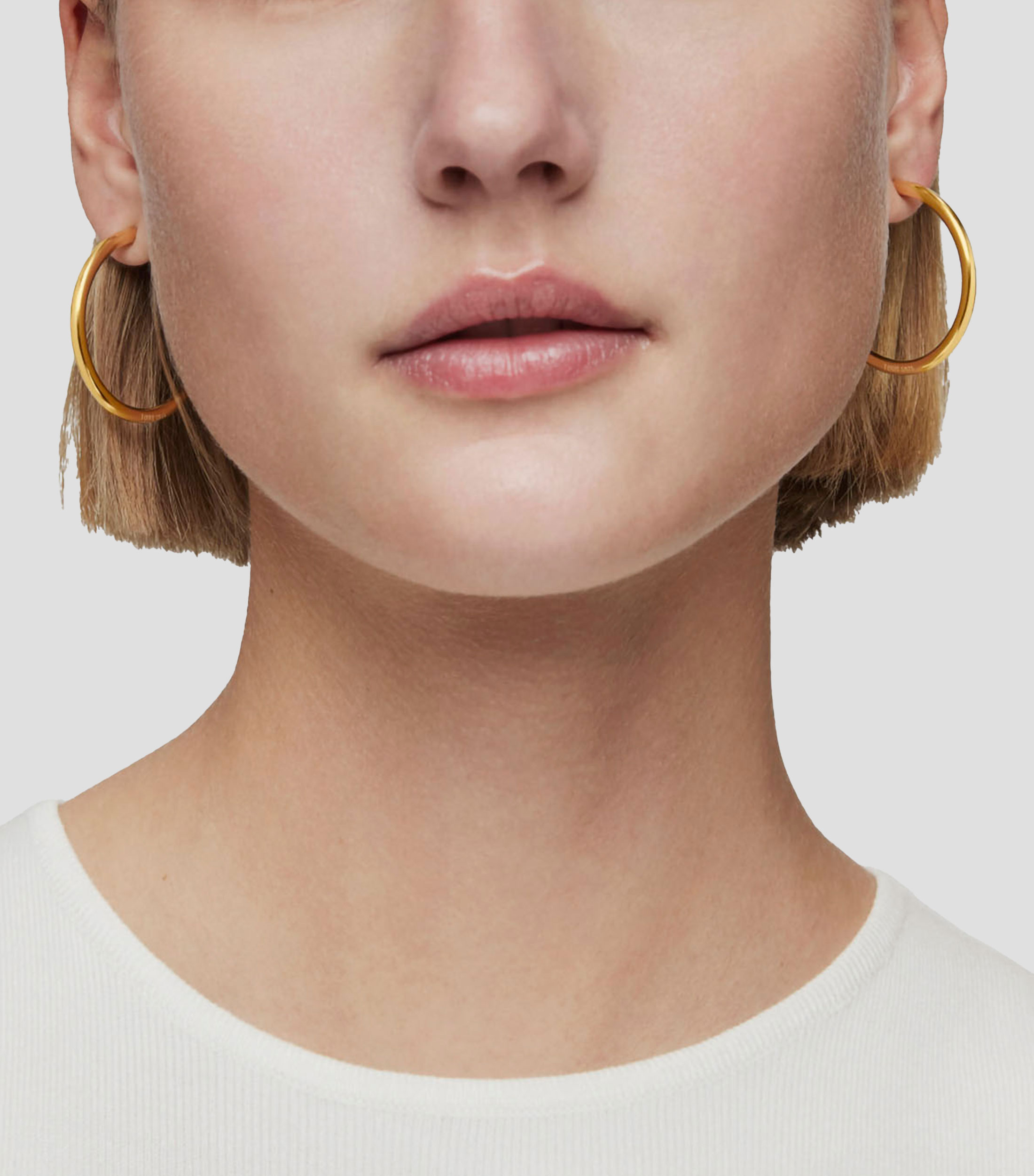 Aretes en Plata .925 con Aro Largo Mujer
