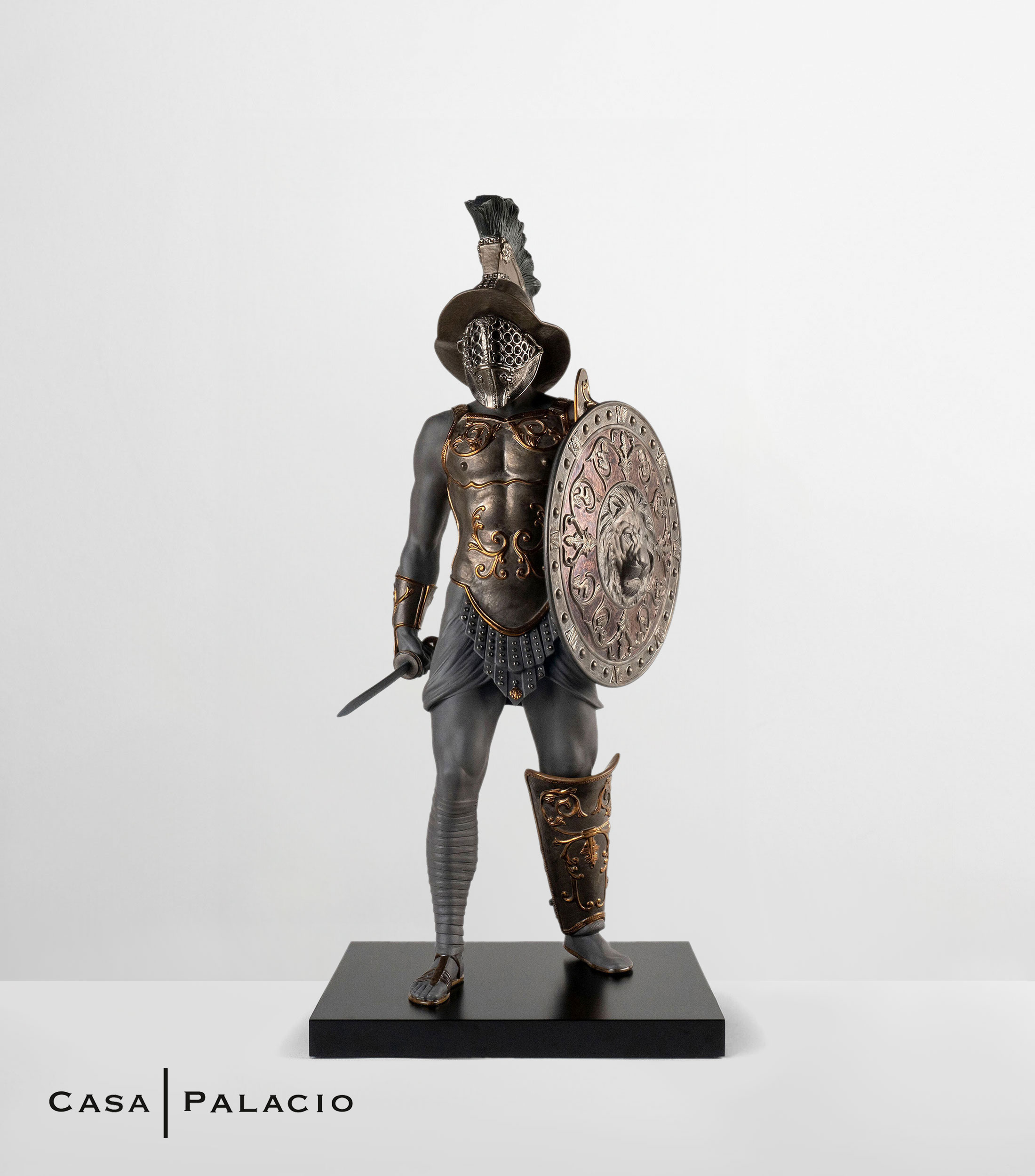 Figura Decorativa Gladiador en porcelana
