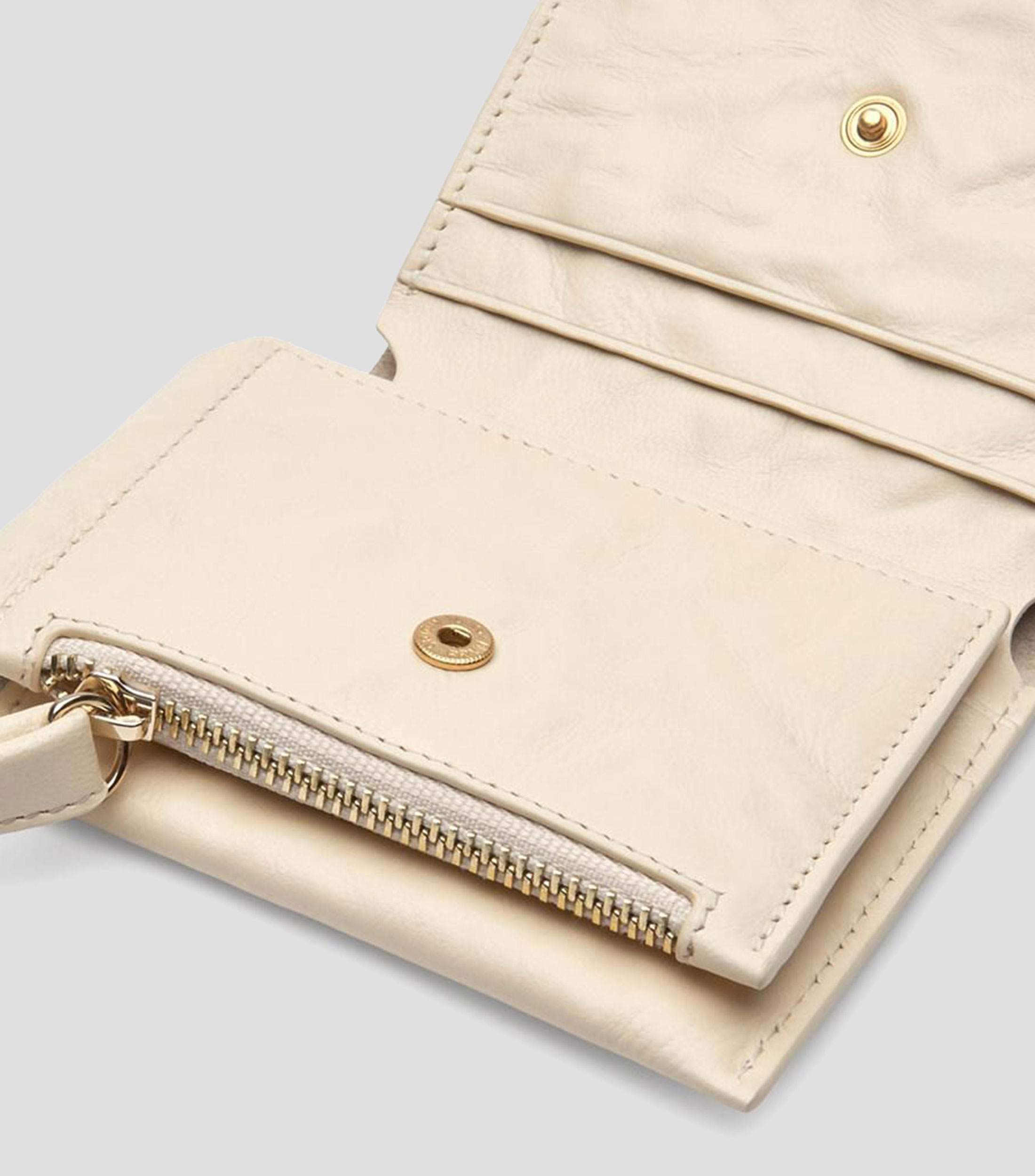 Cartera en piel liso Mujer