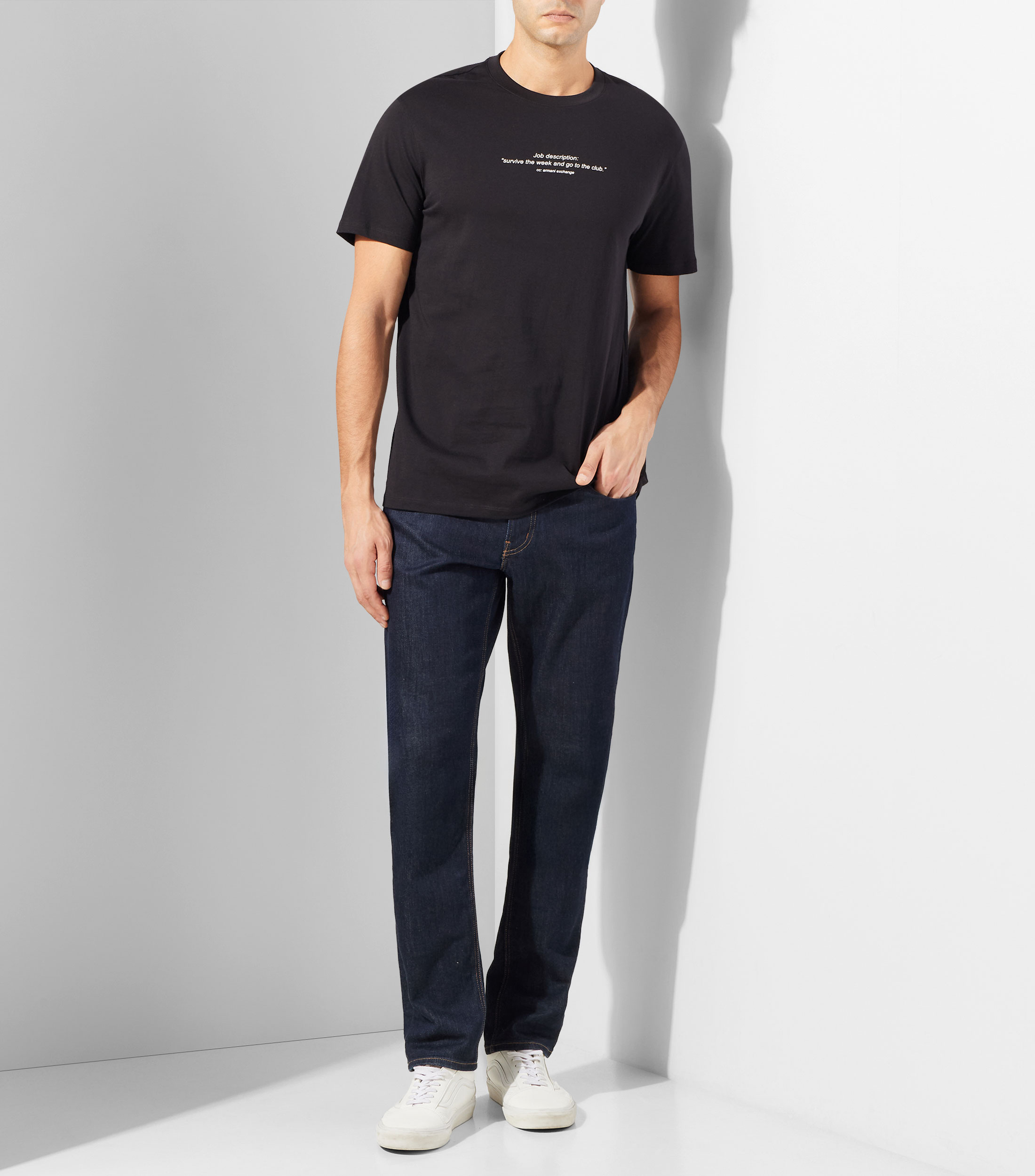 Playera cuello redondo manga corta lisa Hombre