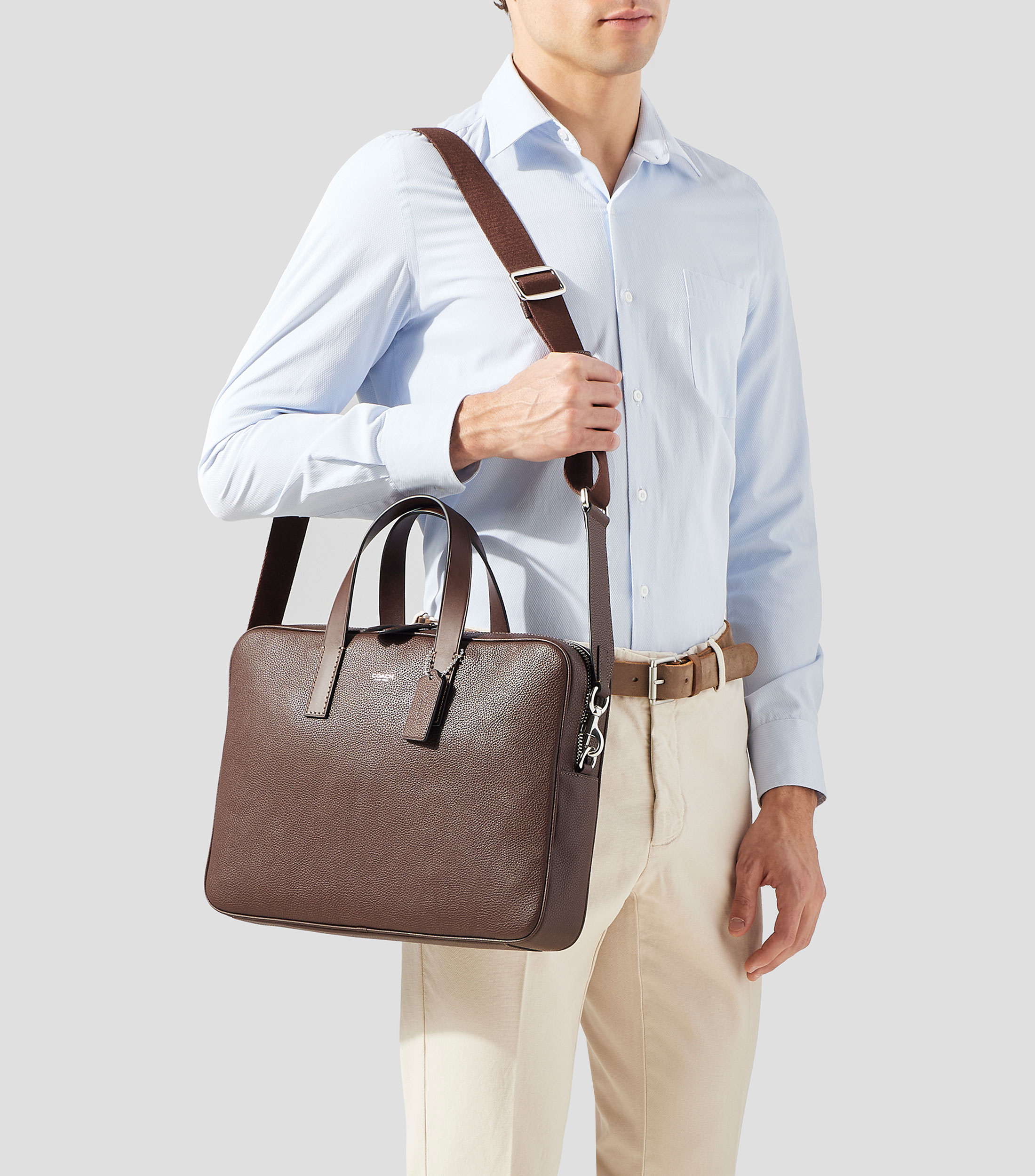 Portafolio en piel vacuna Carlyle granulado Hombre