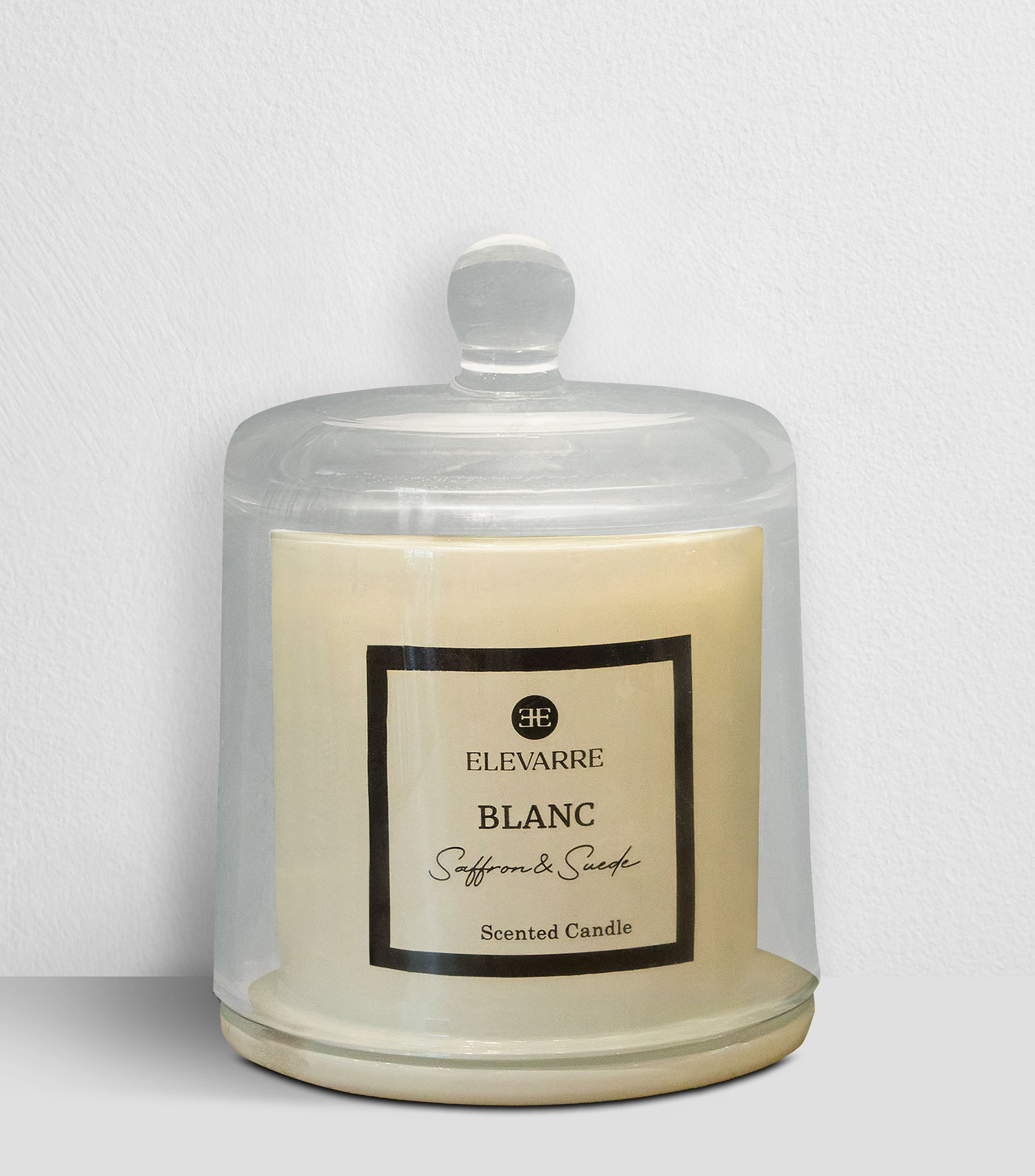 Vela Decorativa Capelo Blancsaf en cera y cristal